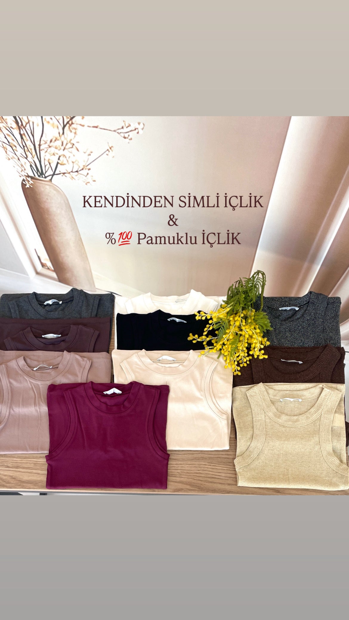 %100 Pamuklu Kolsuz Body Antrasit