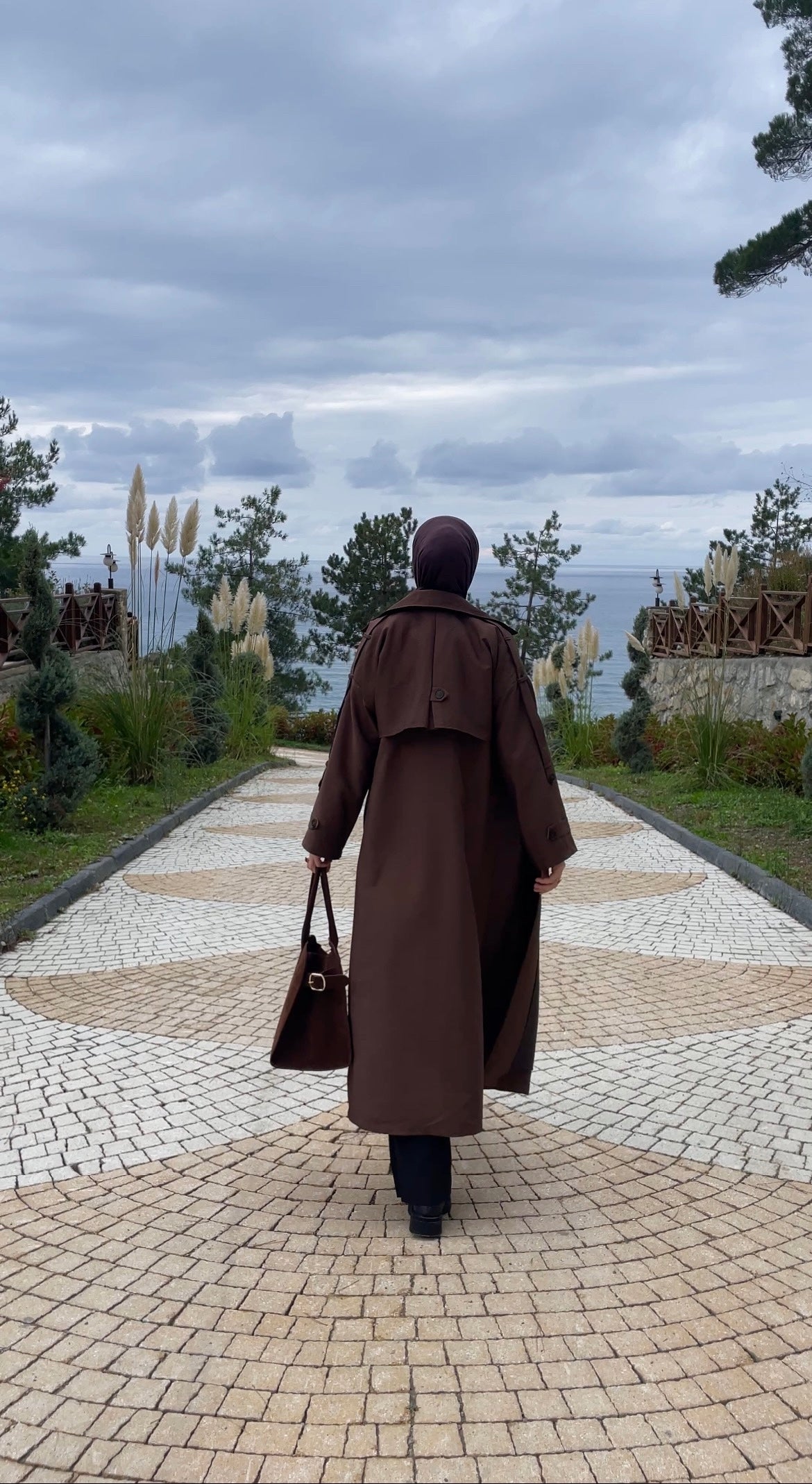 Apoletli ASTARLI Premium Trençkot Kahve