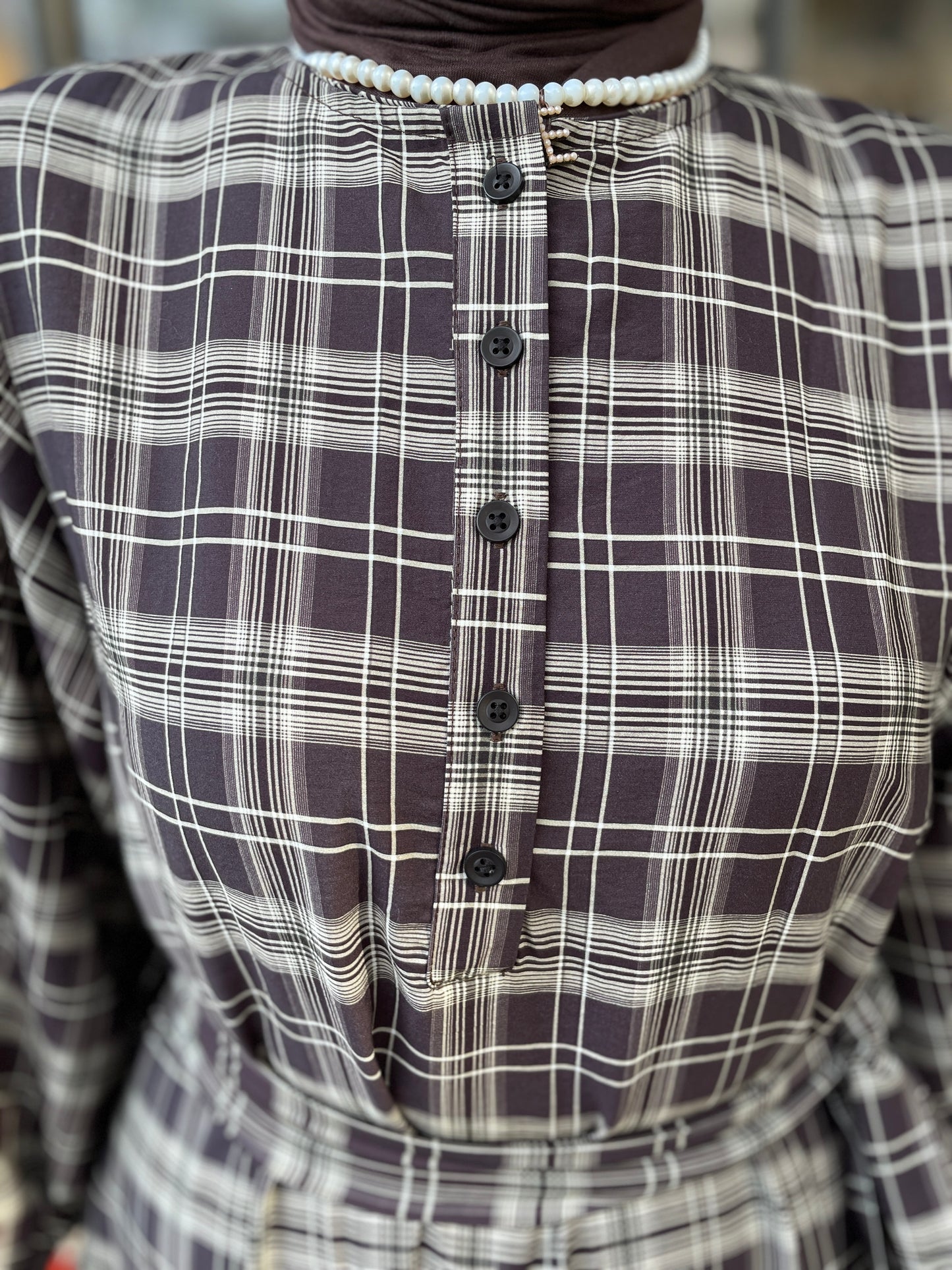 ZRA MODEL VİRAL EKOSE ELBİSE ACI KAHVE