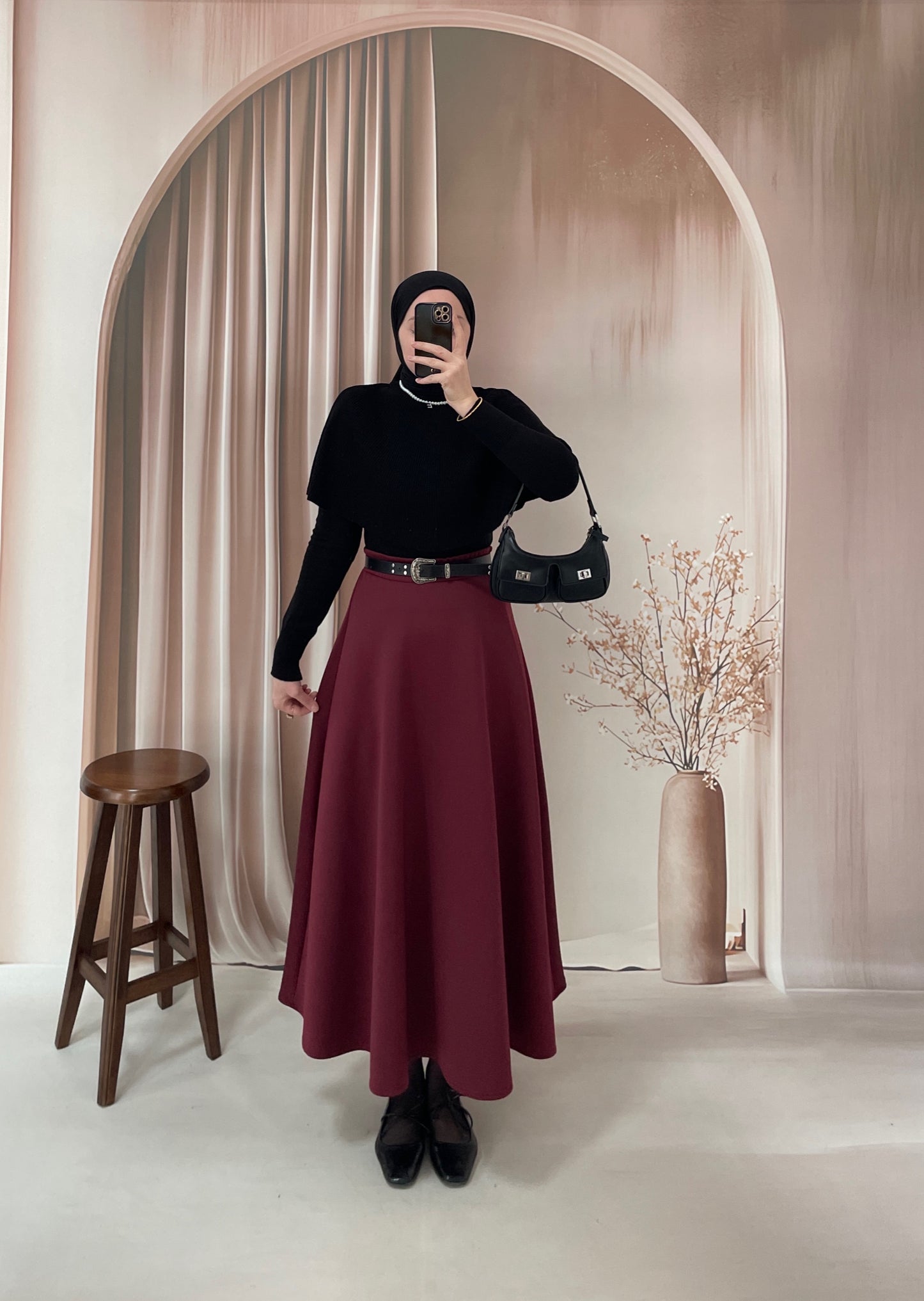 Pelerin Tasarım Kazak Siyah