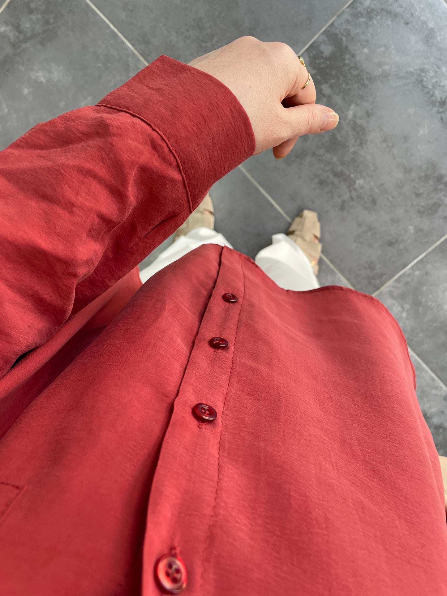 Basic Tencel Gömlek-Tarçın