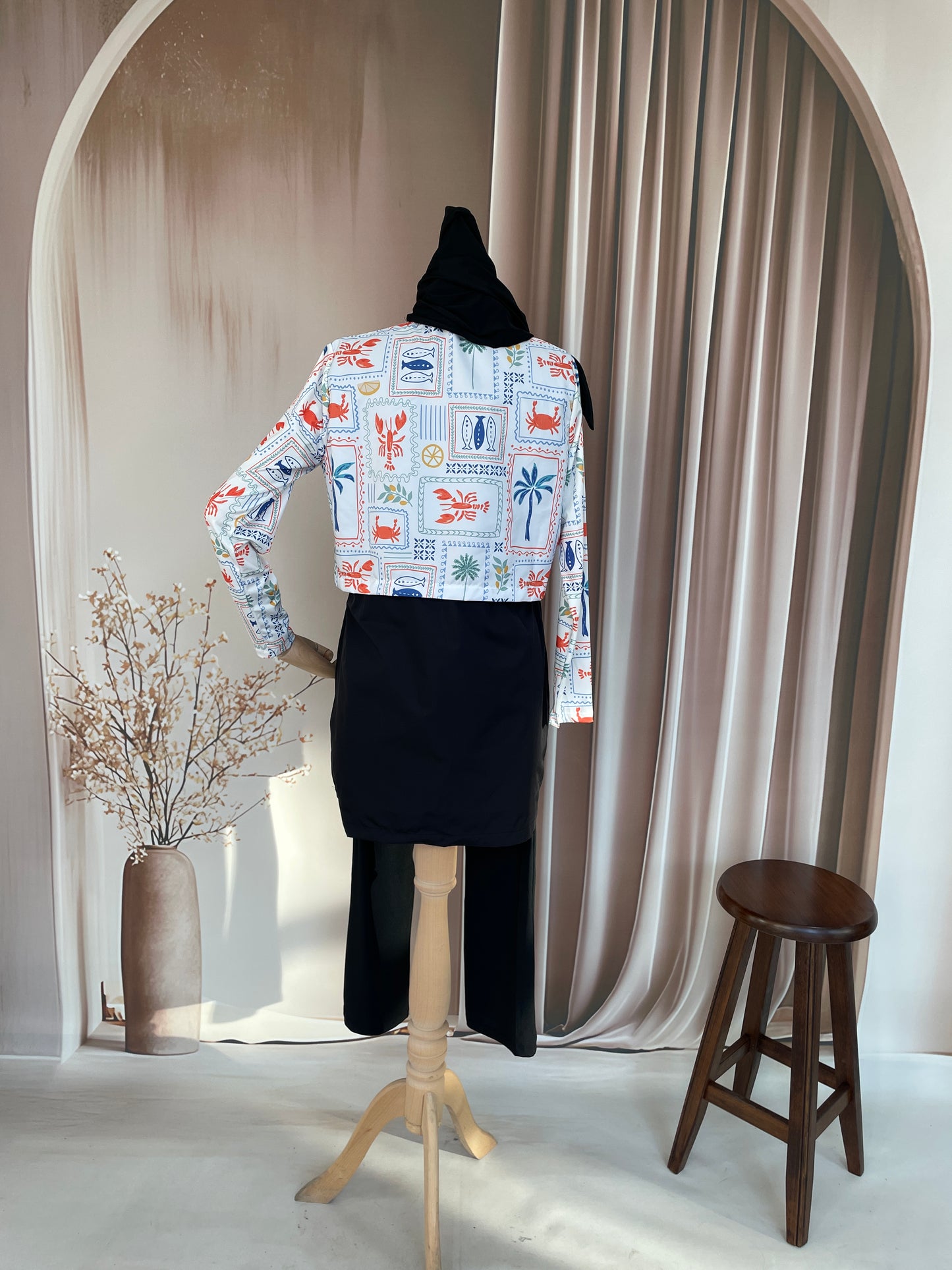 Premium Tesettür Mayo Yengeç desen