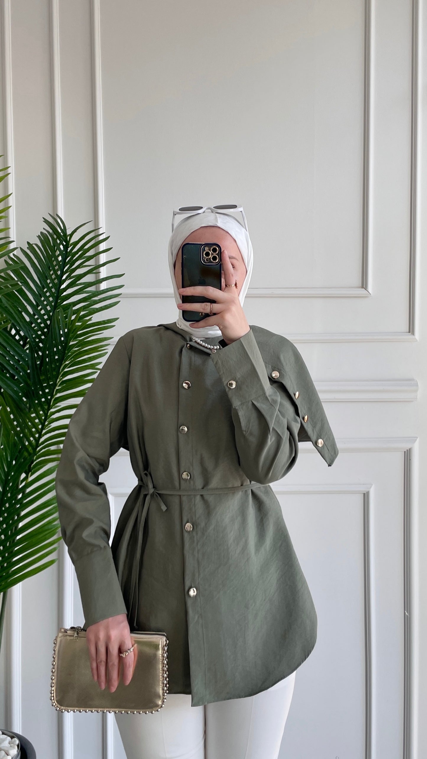 Şal Yaka Gömlek Yeşil