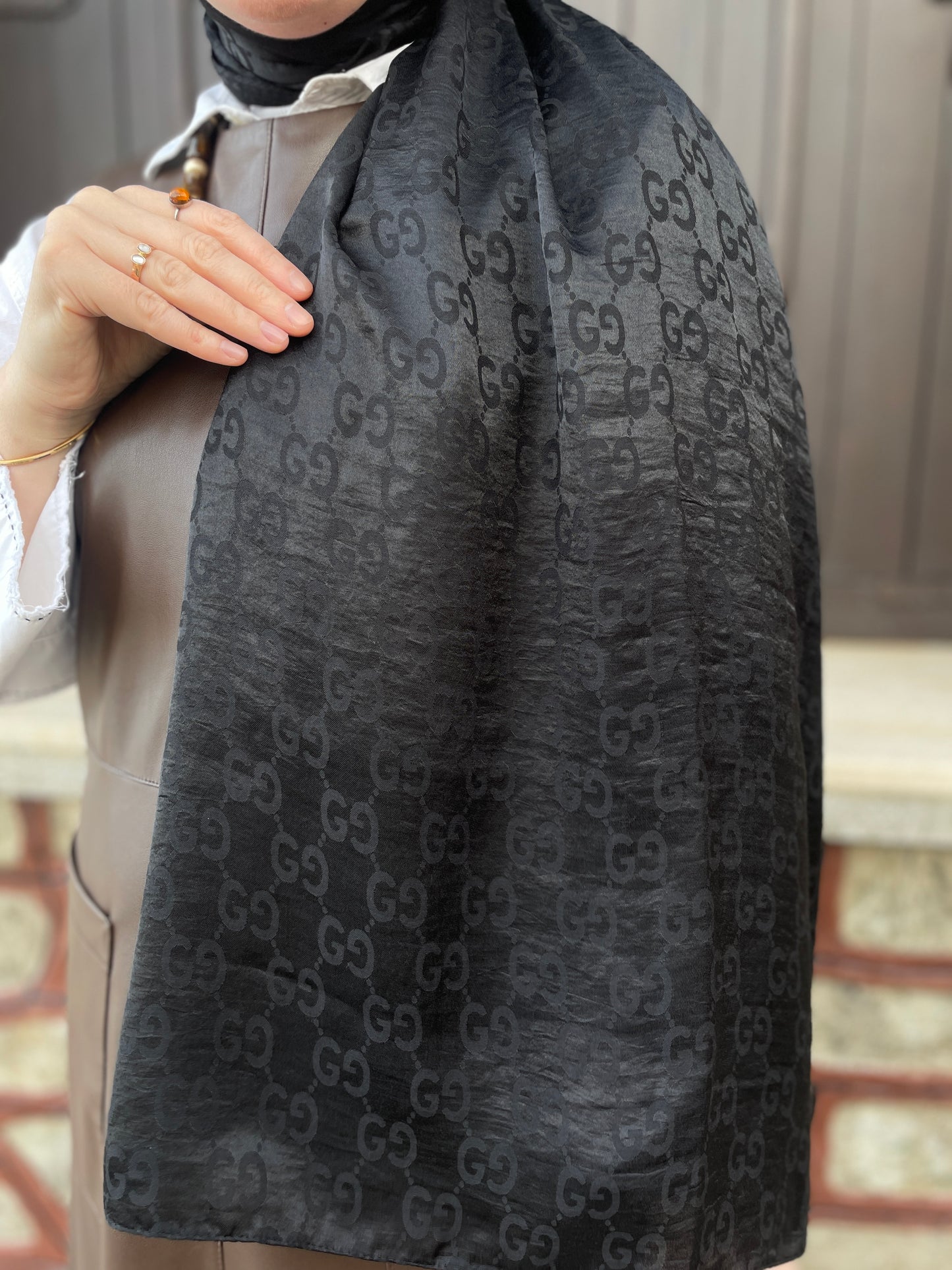 G desen AYROBİN JAKAR ŞAL SİYAH