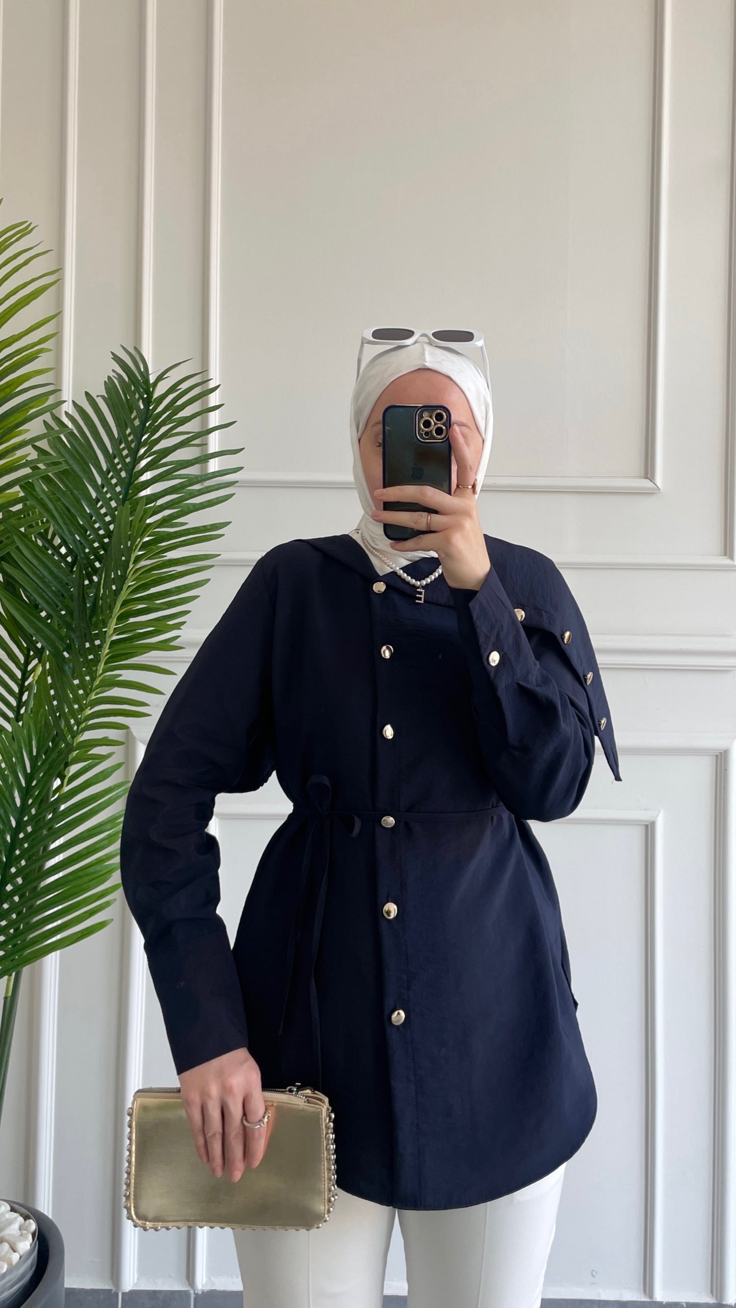 Şal Yaka Gömlek Lacivert