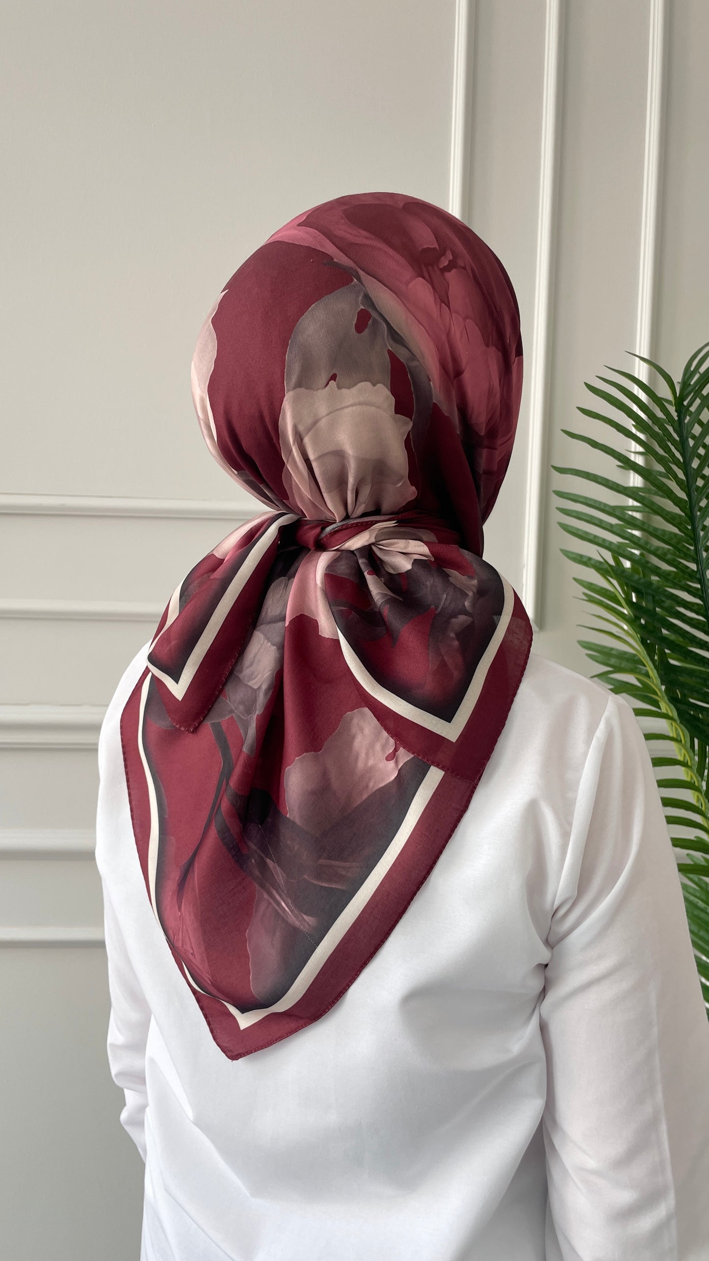 Pamuk Soft Lotus Eşarp-Bordo
