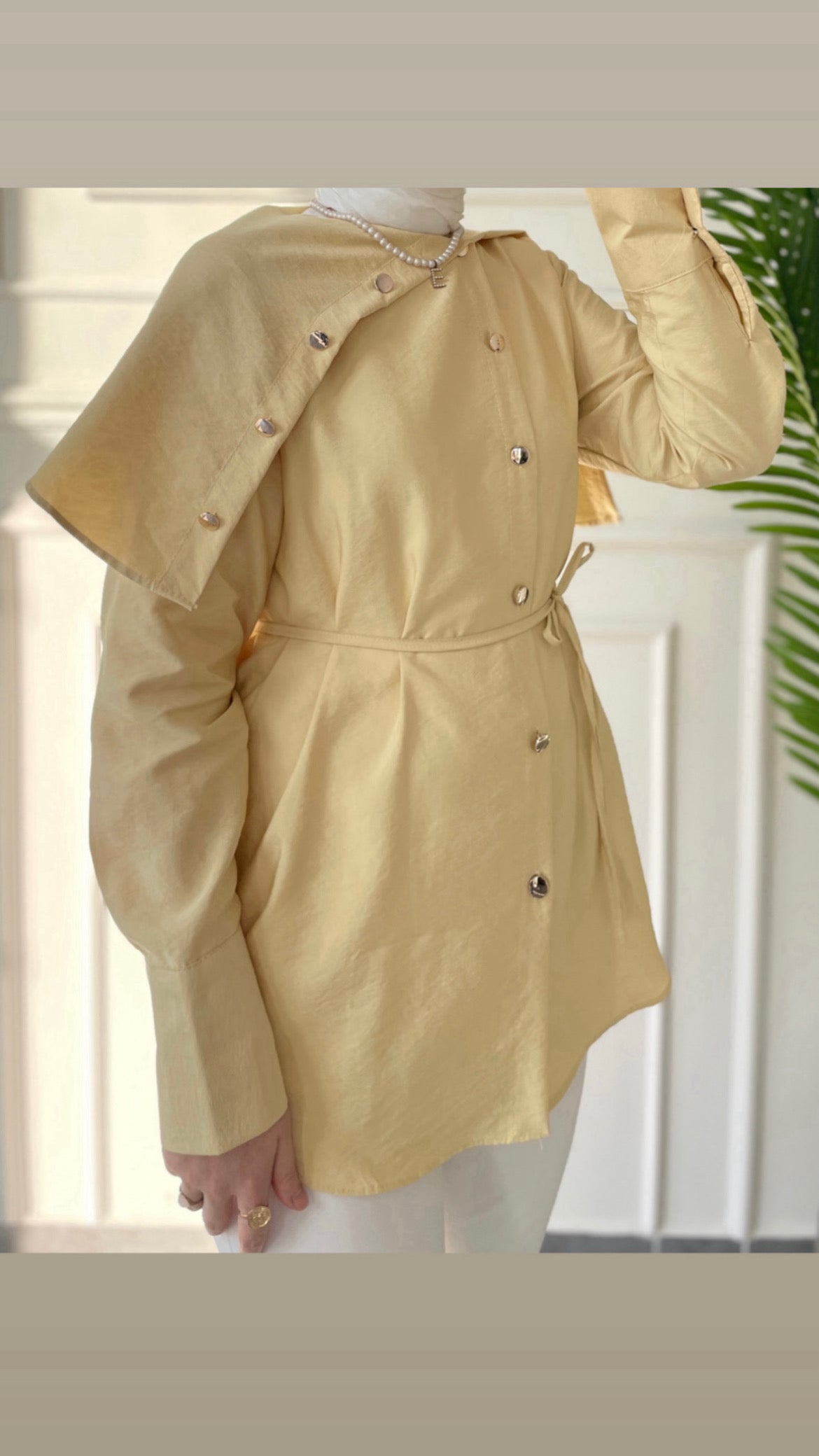 Şal Yaka Gömlek Sarı