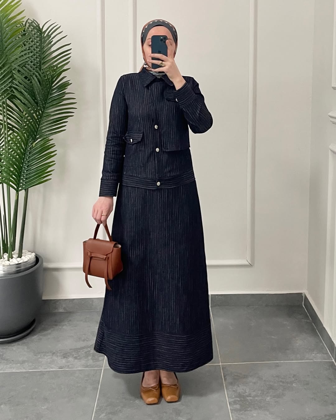 Denim Ceket&Etek Takım