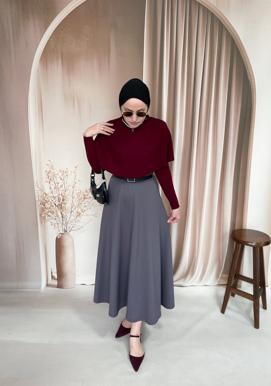 Pelerin Tasarım Kazak Bordo