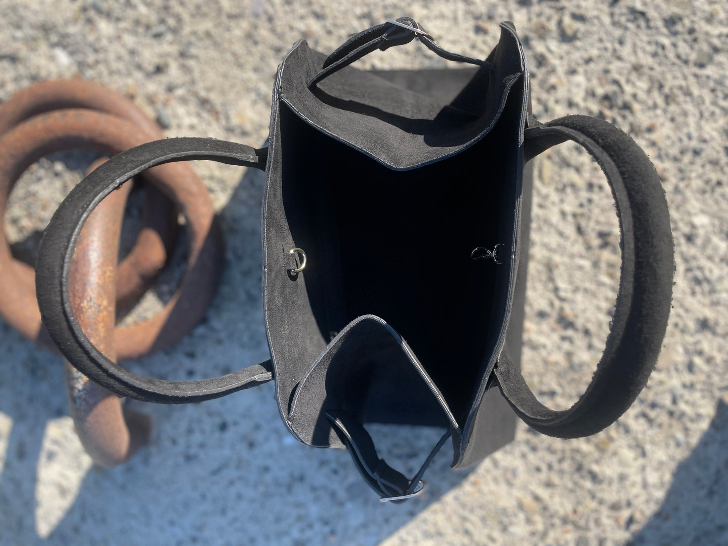 Büyük Boy Viral Süet Çanta Siyah