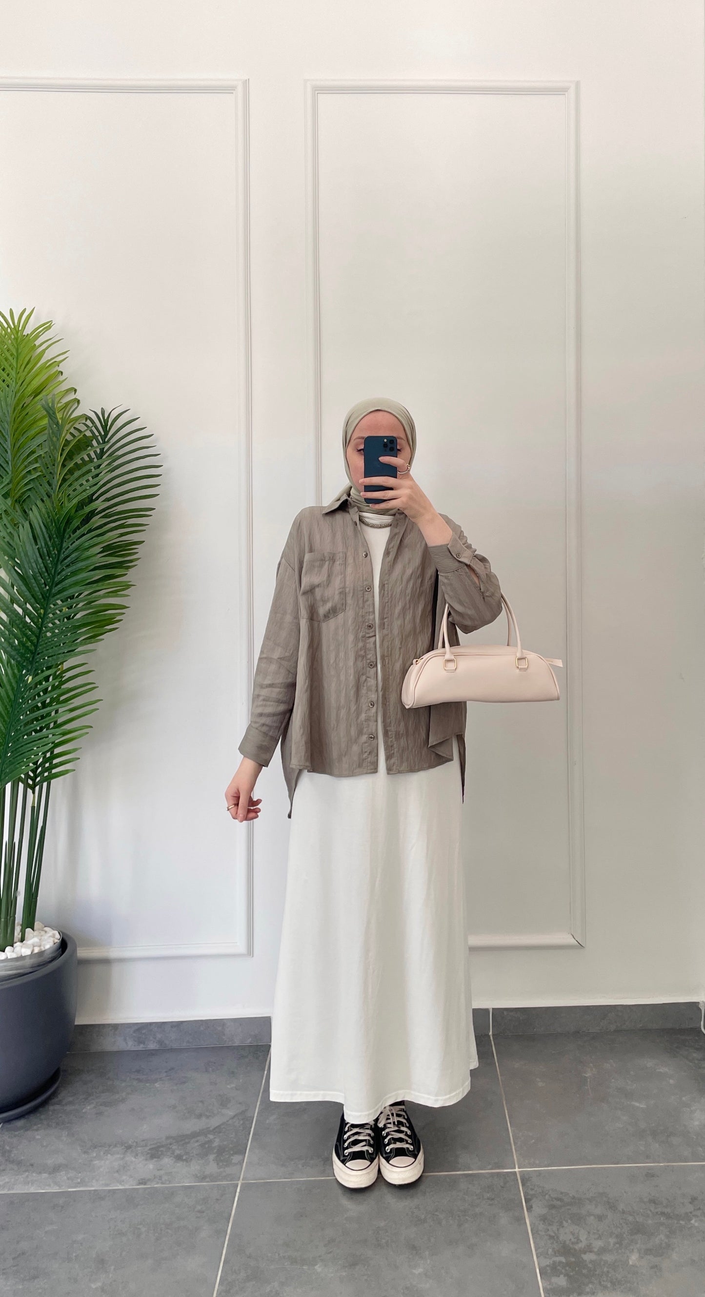 Kraş Kendinden Dokulu Gömlek-Çağla