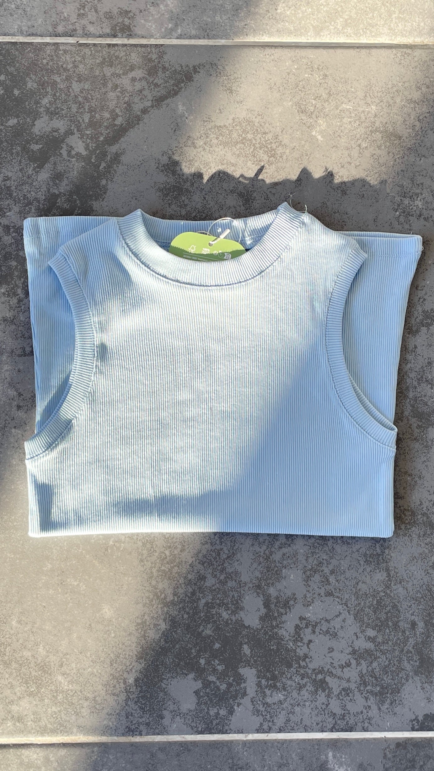 Bisiklet Yaka Fitilli Body Bebe Mavi