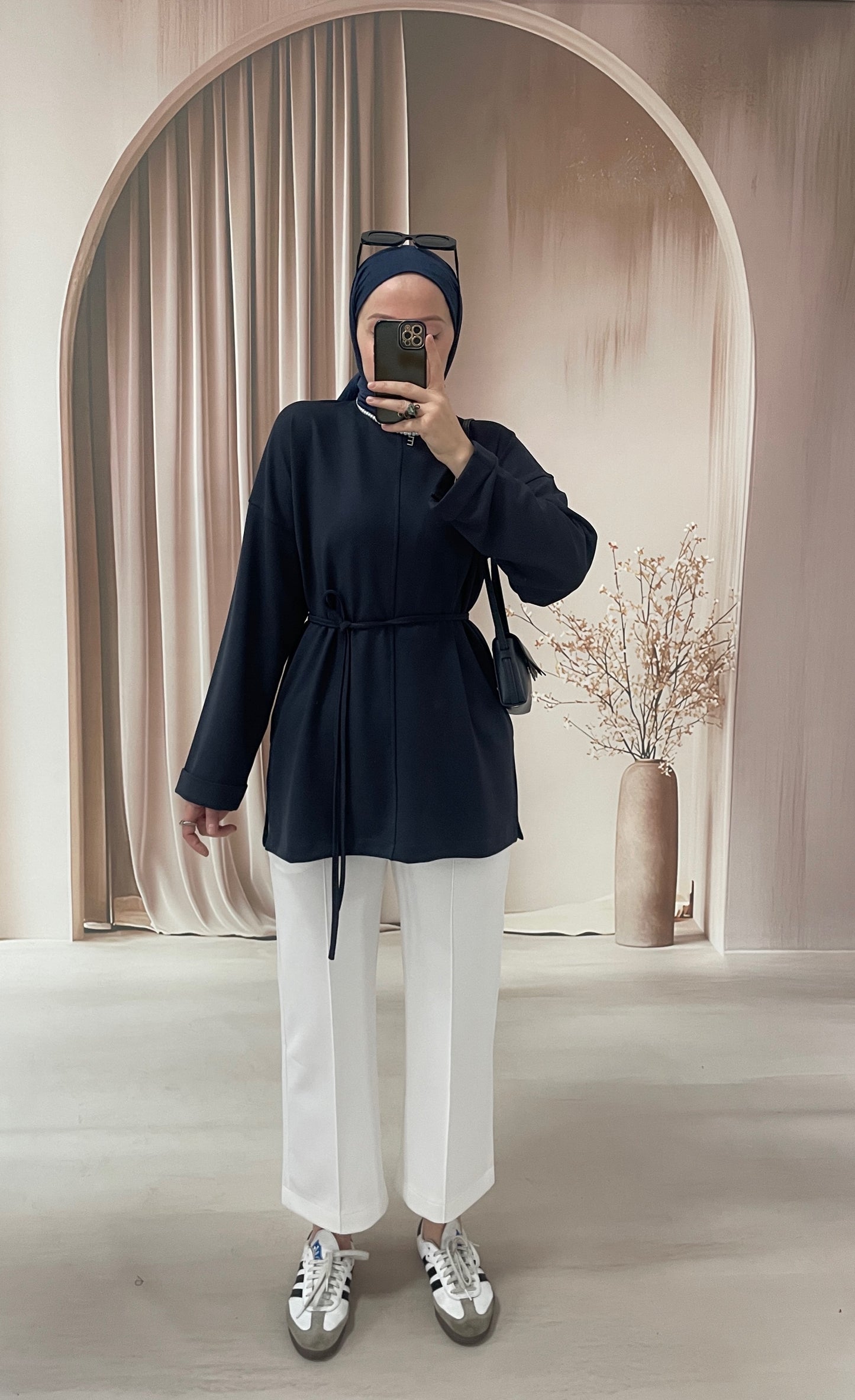 Yırtmaçlı Oysho Sweatshirt Lacivert