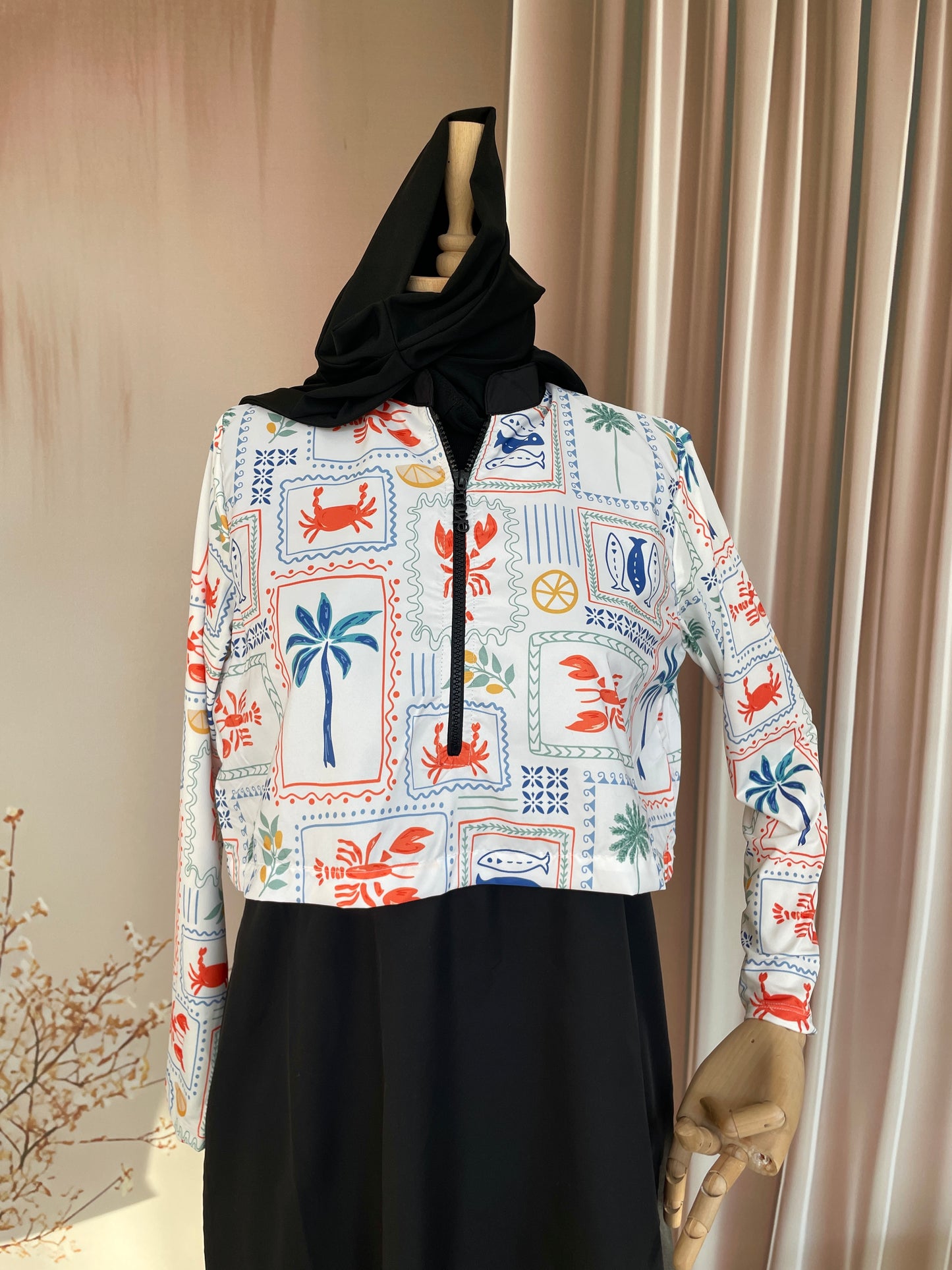 Premium Tesettür Mayo Yengeç desen