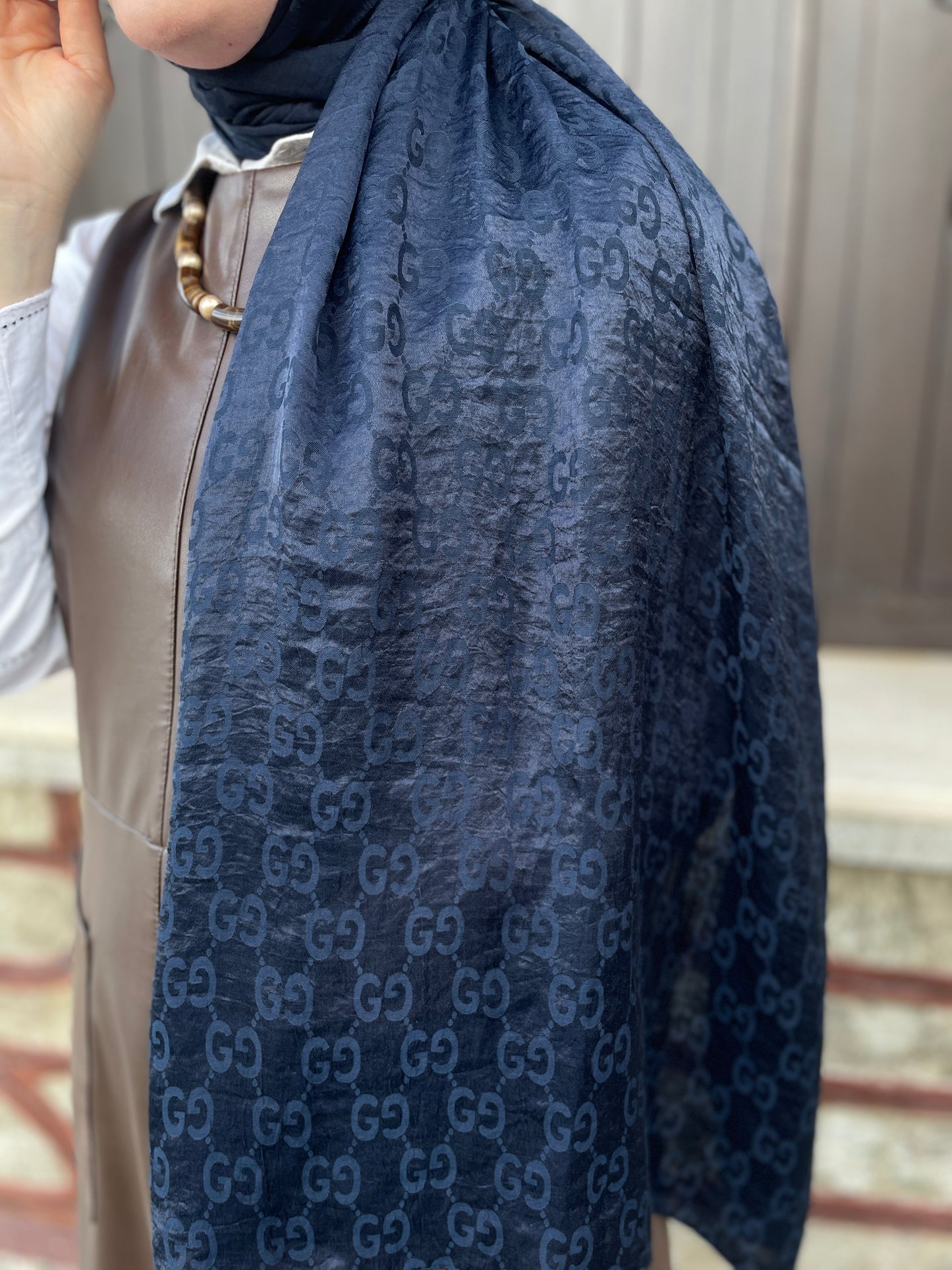 G desen AYROBİN JAKAR ŞAL LACİVERT