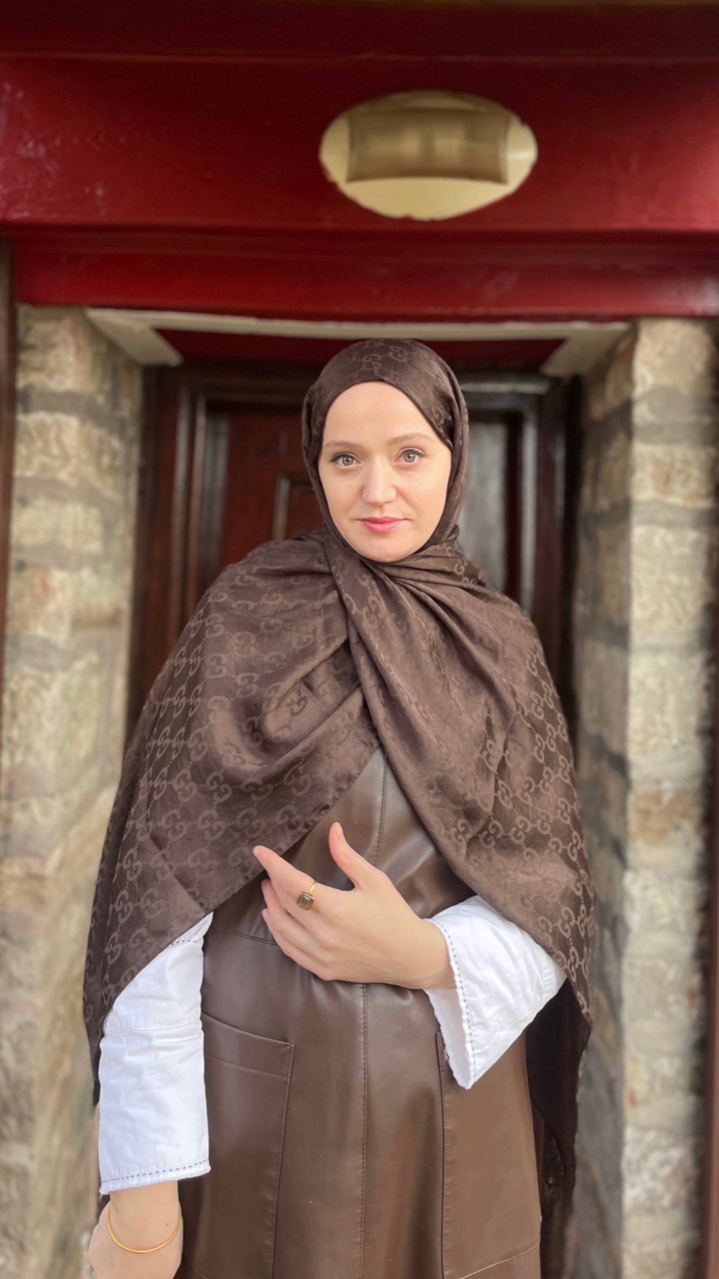 G desen AYROBİN JAKAR ŞAL ACI KAHVE