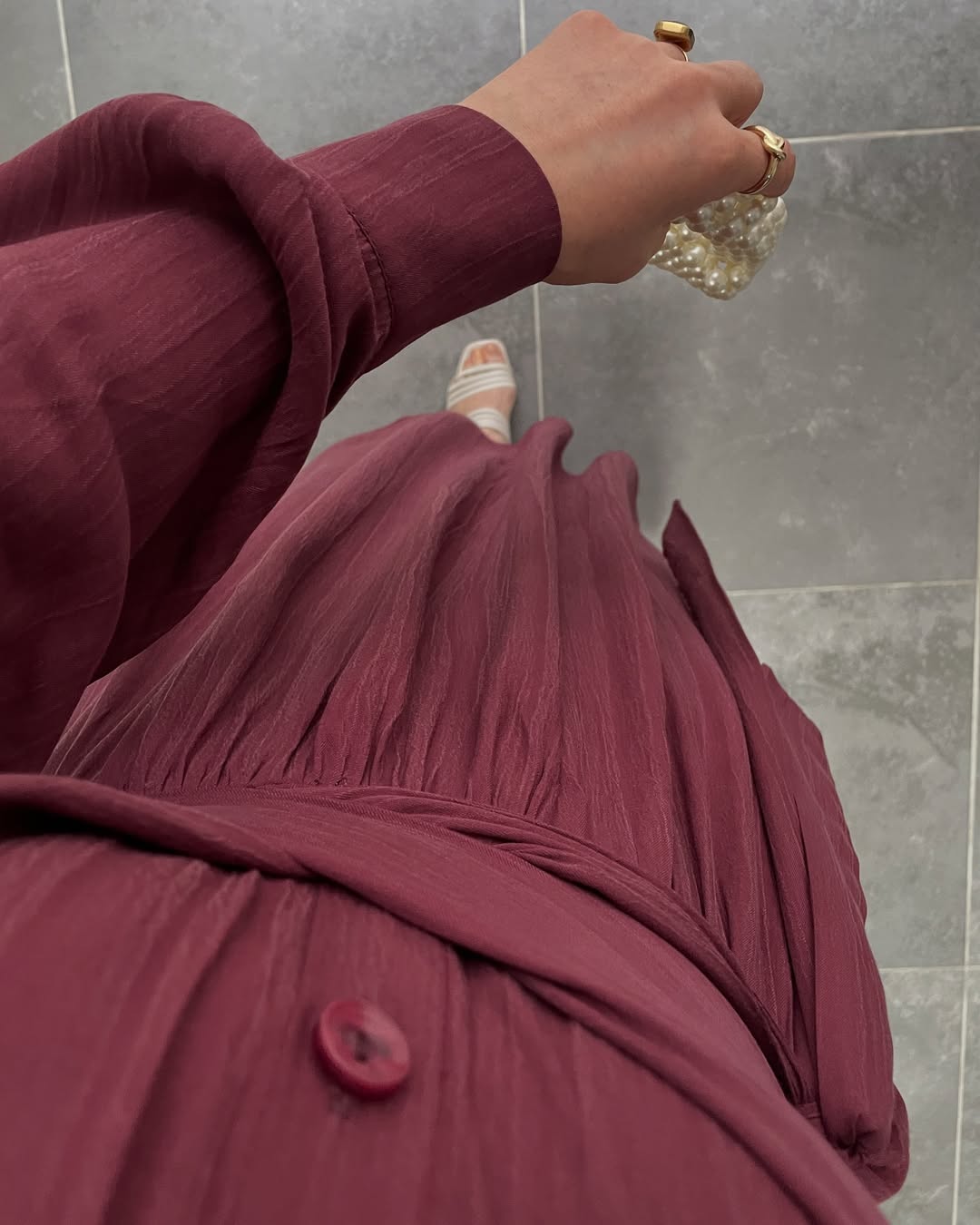 Liva Koton Elbise-Mürdüm