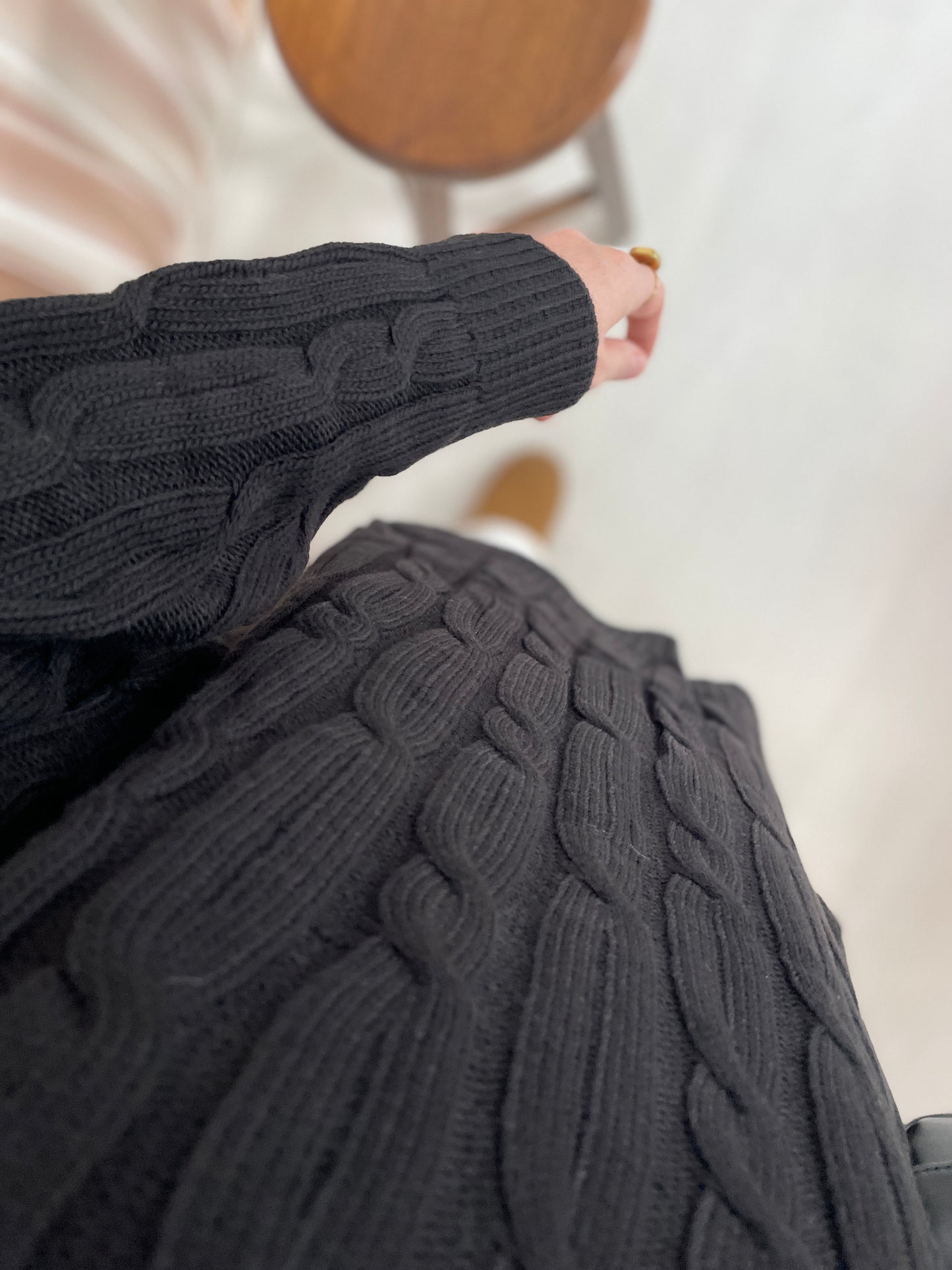 Pinterest Örgü Kazak Siyah