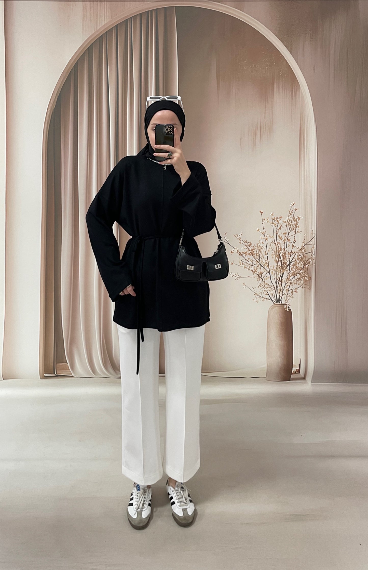 Yırtmaçlı Oysho Sweatshirt Siyah