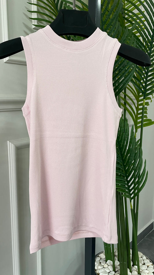 Bisiklet Yaka Fitilli Body Pudra Pembe