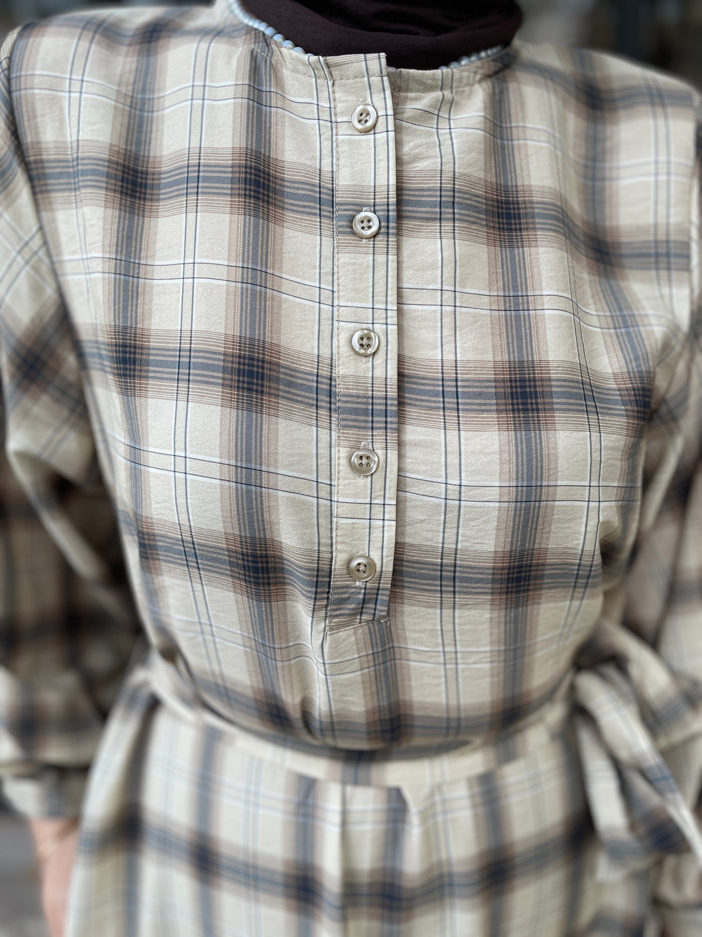 ZRA MODEL VİRAL EKOSE ELBİSE  BEJ