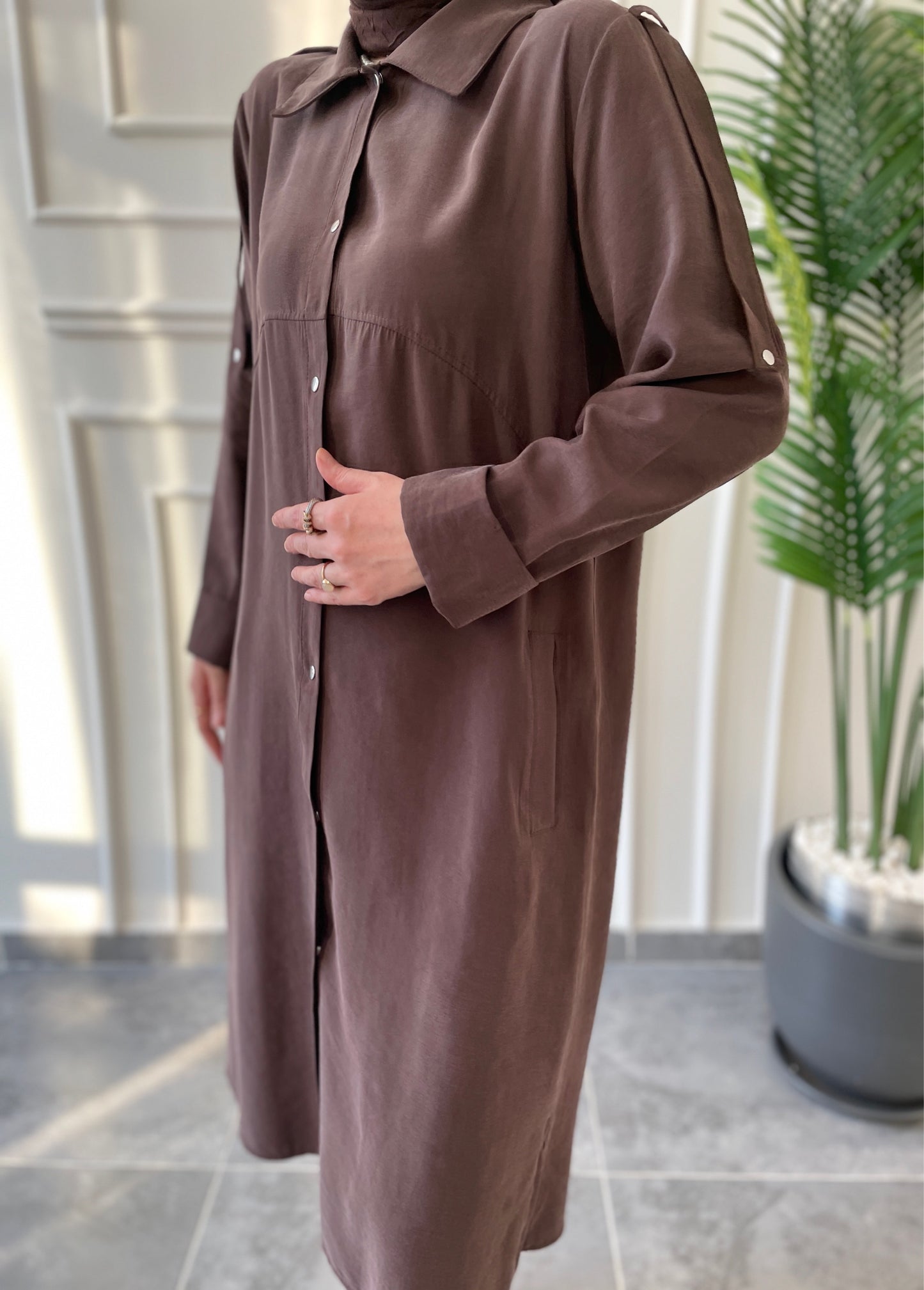 Cupra Çıtçıt Kapamalı Kap-Kahve