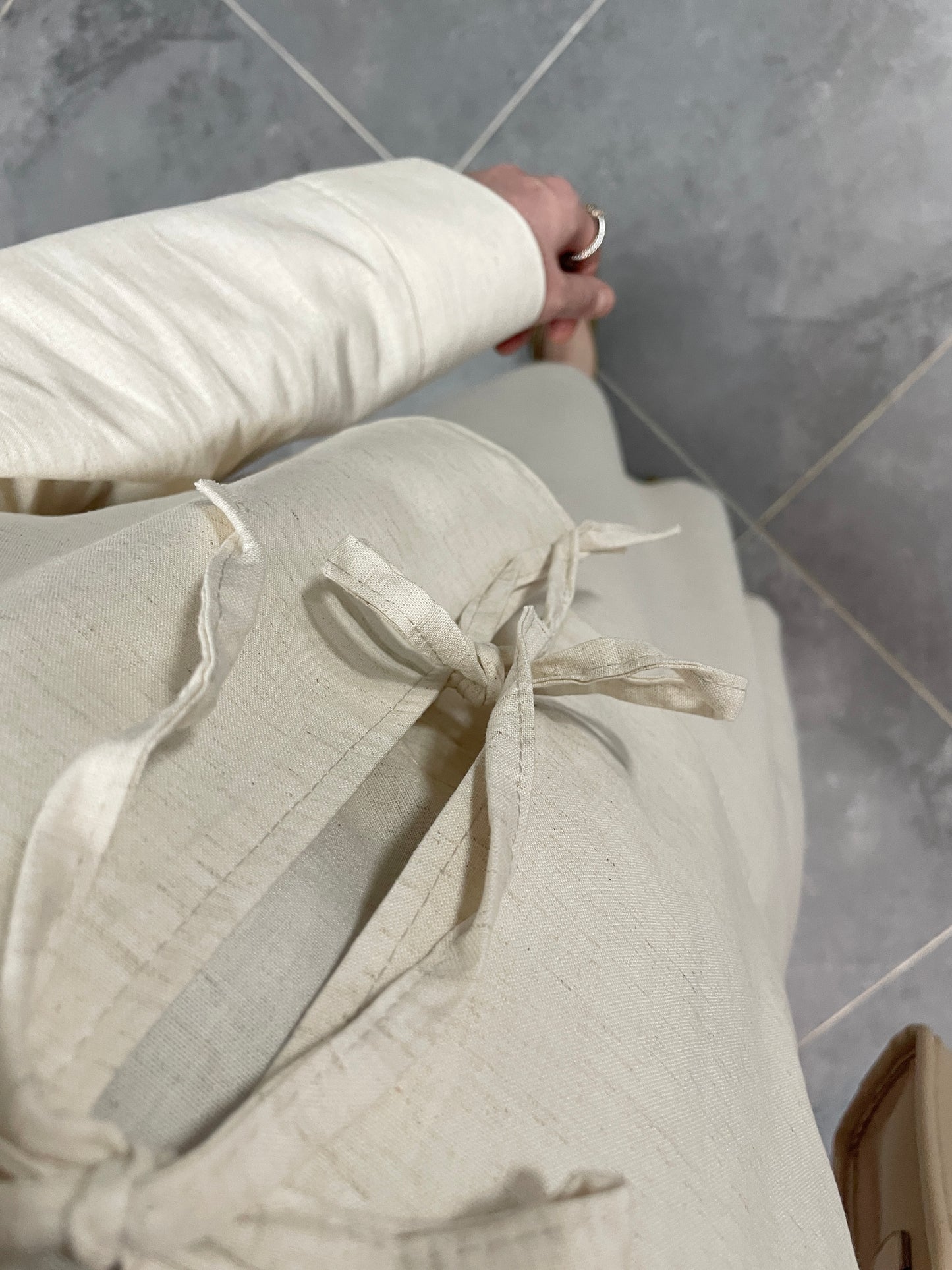 Ham Keten Jile&Kimono Takım-Naturel