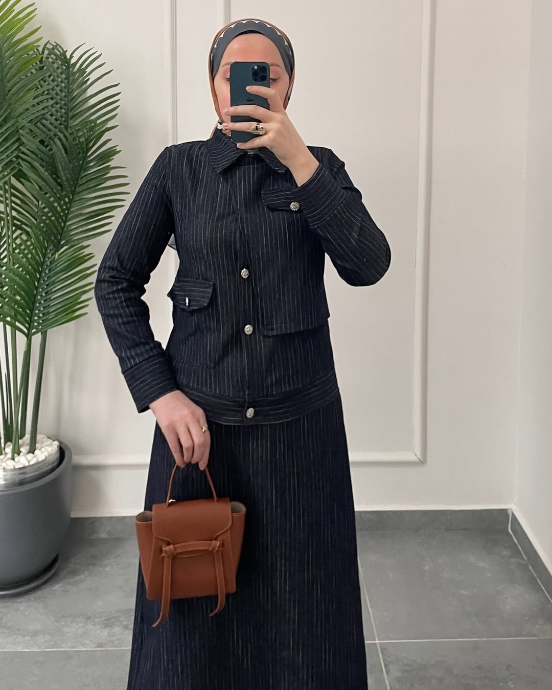 Denim Ceket&Etek Takım