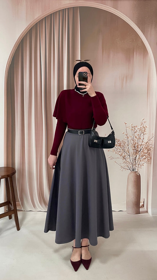 Scuba Kloş Etek Antrasit