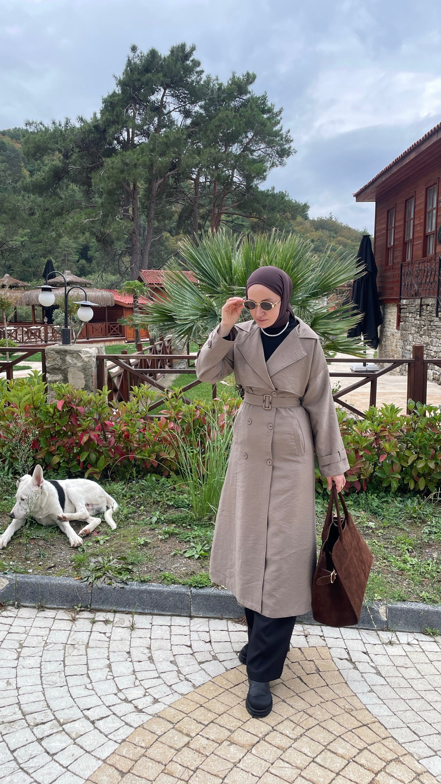 Apoletli ASTARLI Premium Trençkot VİZON