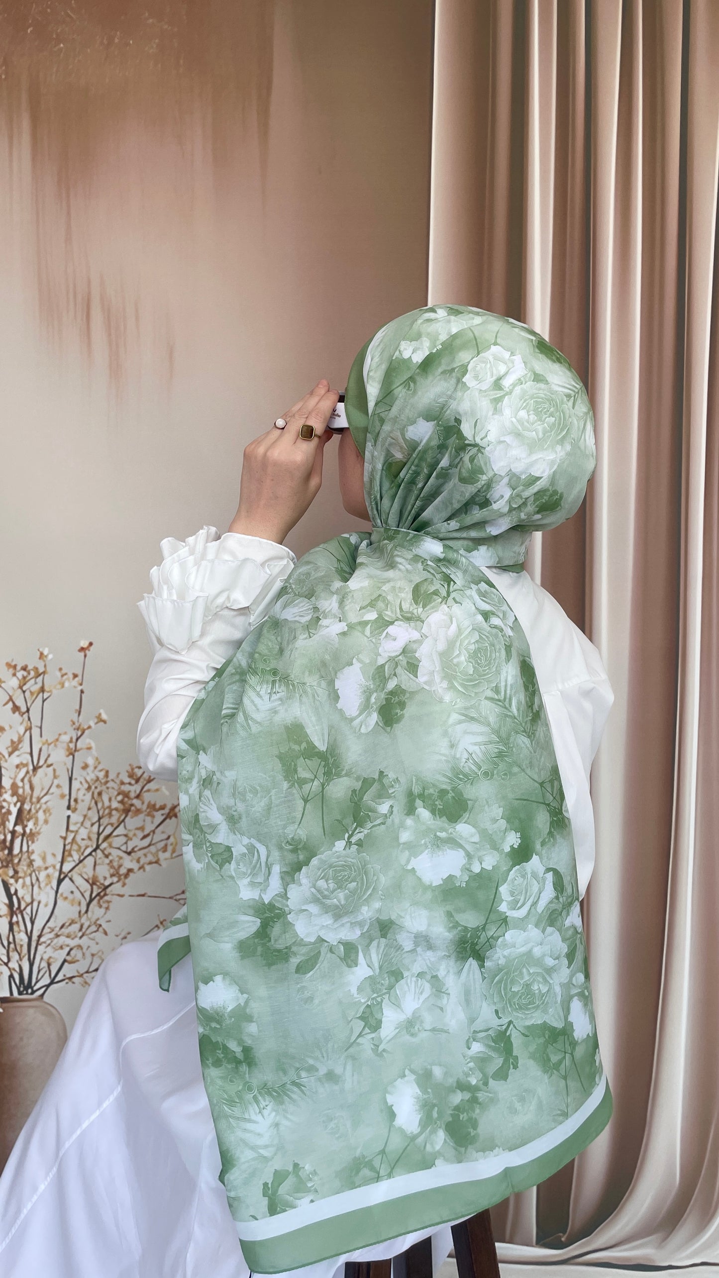 Pamuk Soft Gelincik Şal Yeşil