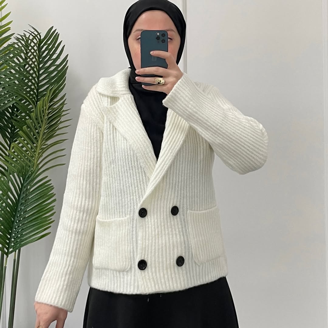 Ceket Tasarım Hırka Ekru