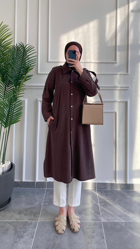 Cupra Çıtçıt Kapamalı Kap-Kahve