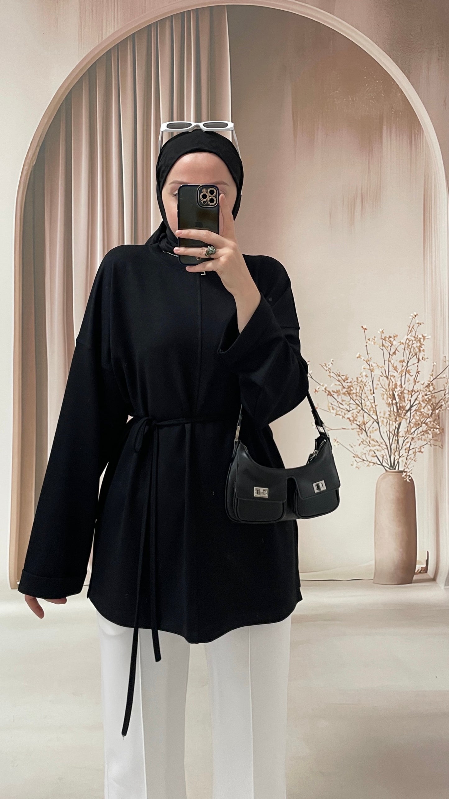 Yırtmaçlı Oysho Sweatshirt Siyah