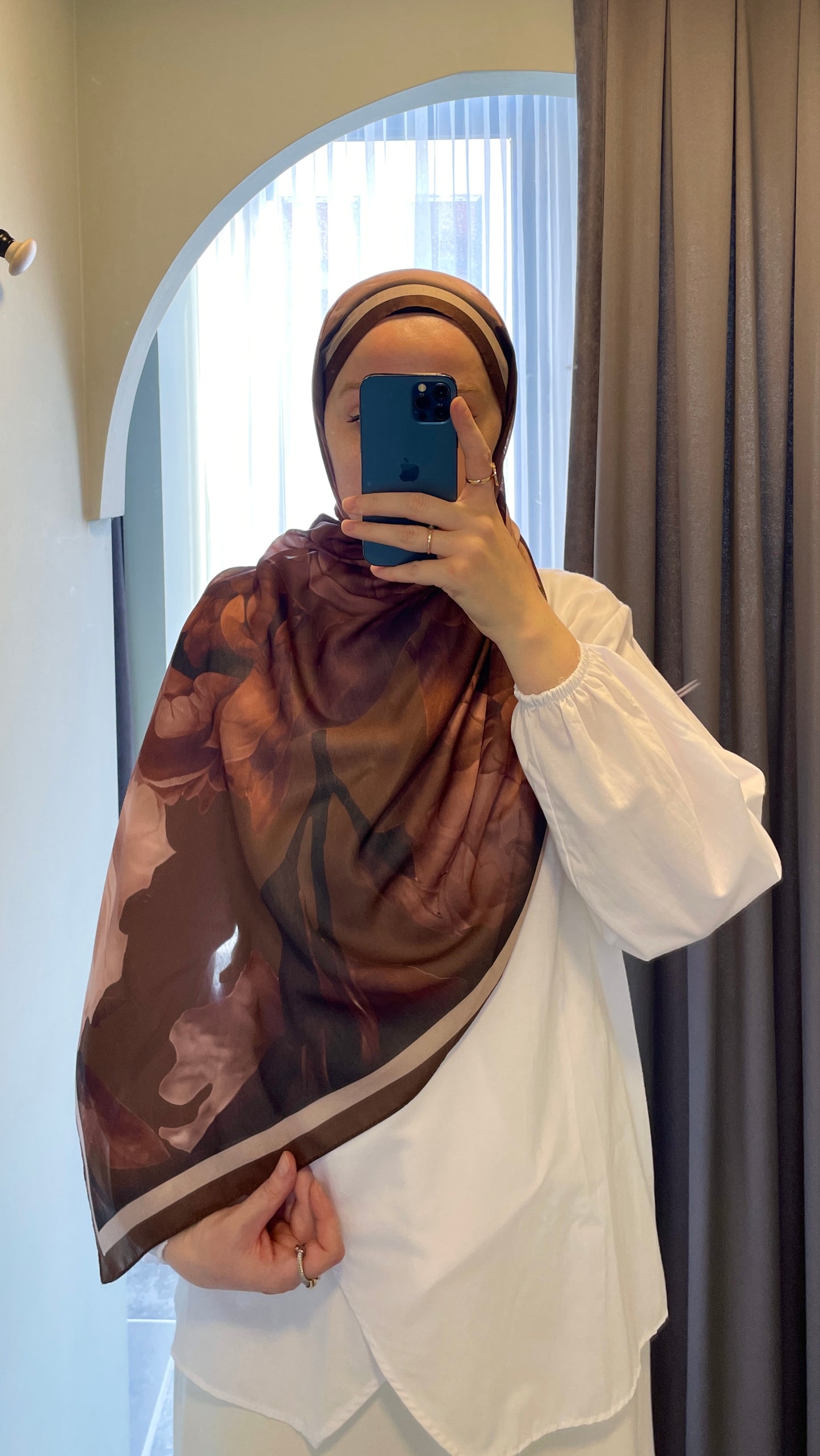 Lotus Pamuk Soft Şal-Kahve