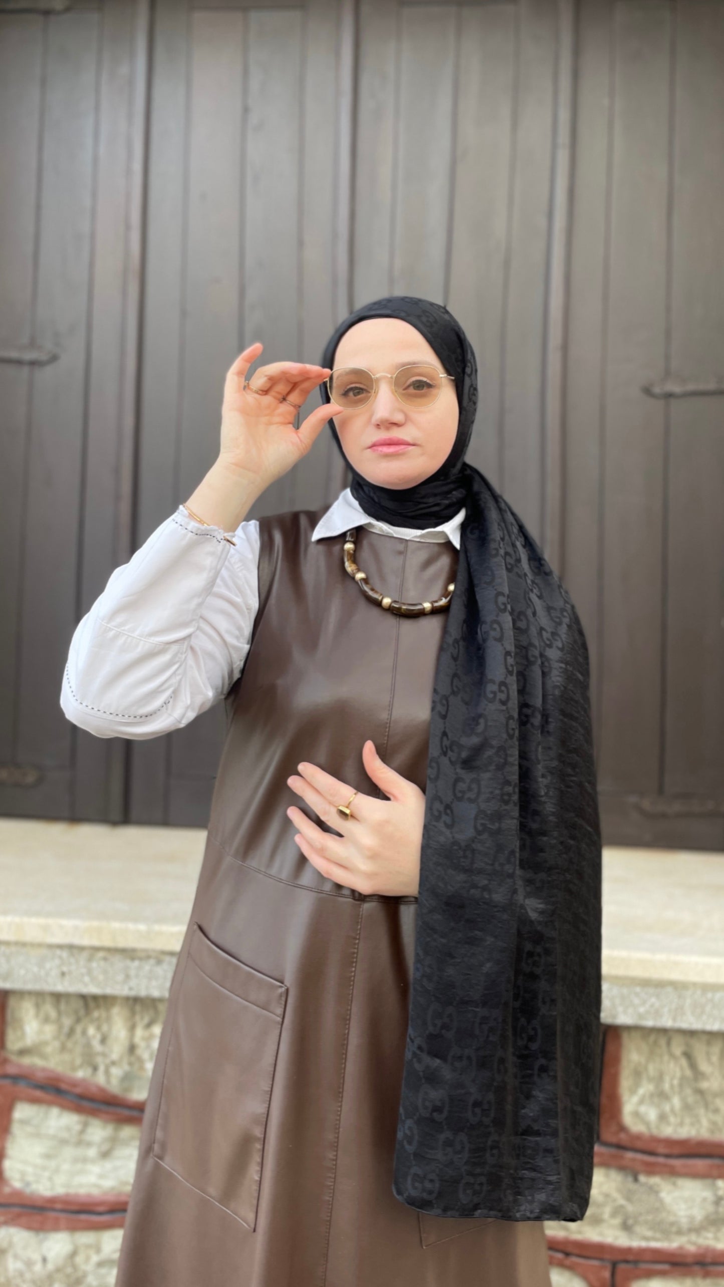 G desen AYROBİN JAKAR ŞAL SİYAH