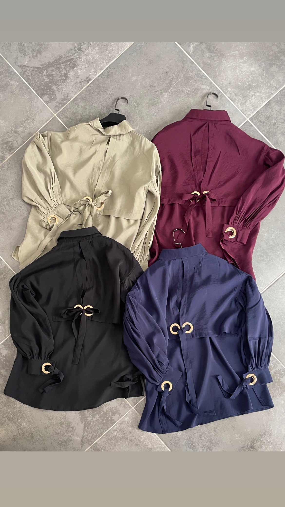 Kuş Gözü Tasarım Tencel Gömlek-Lacivert