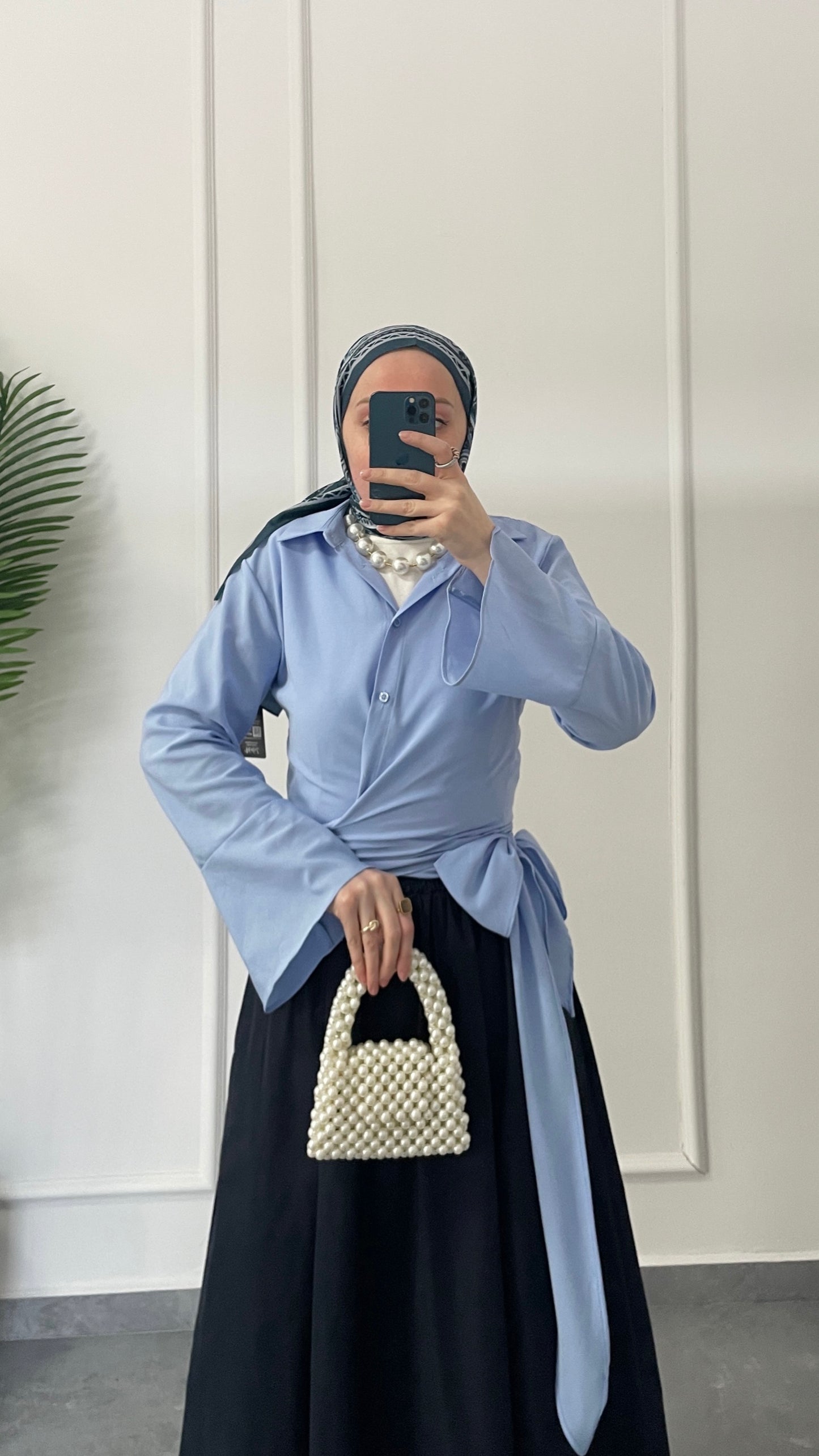 İspanyol Kol Bel Bağlamalı Gömlek-