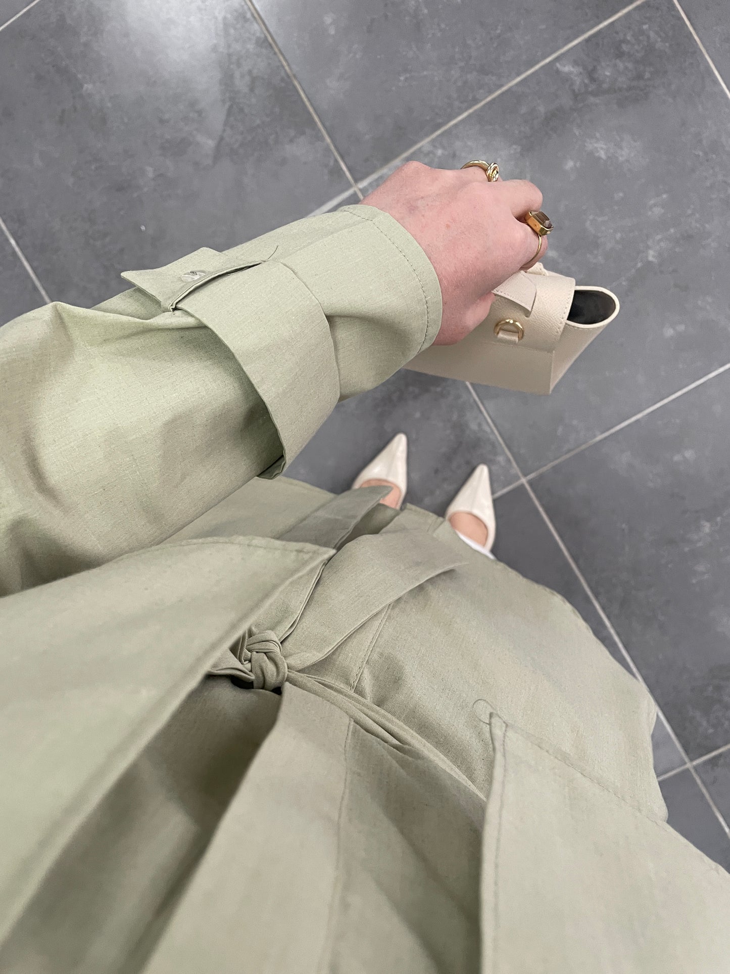 Ceket Tasarım Poplin Gömlek-Çağla