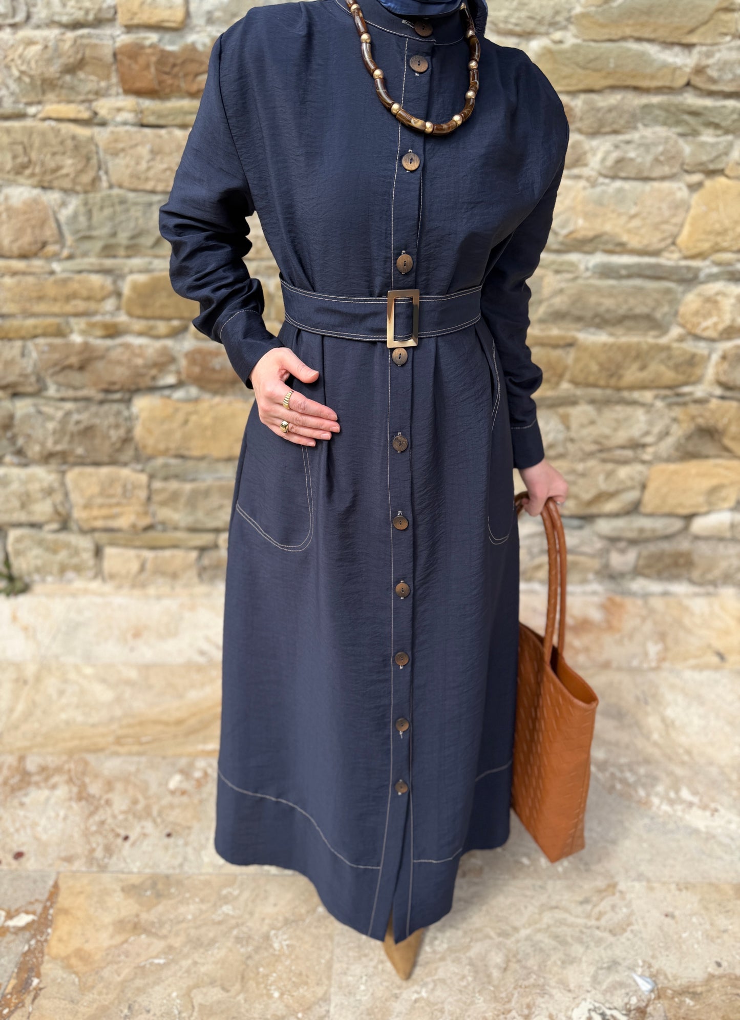 Tam Boy Trençkot Lacivert