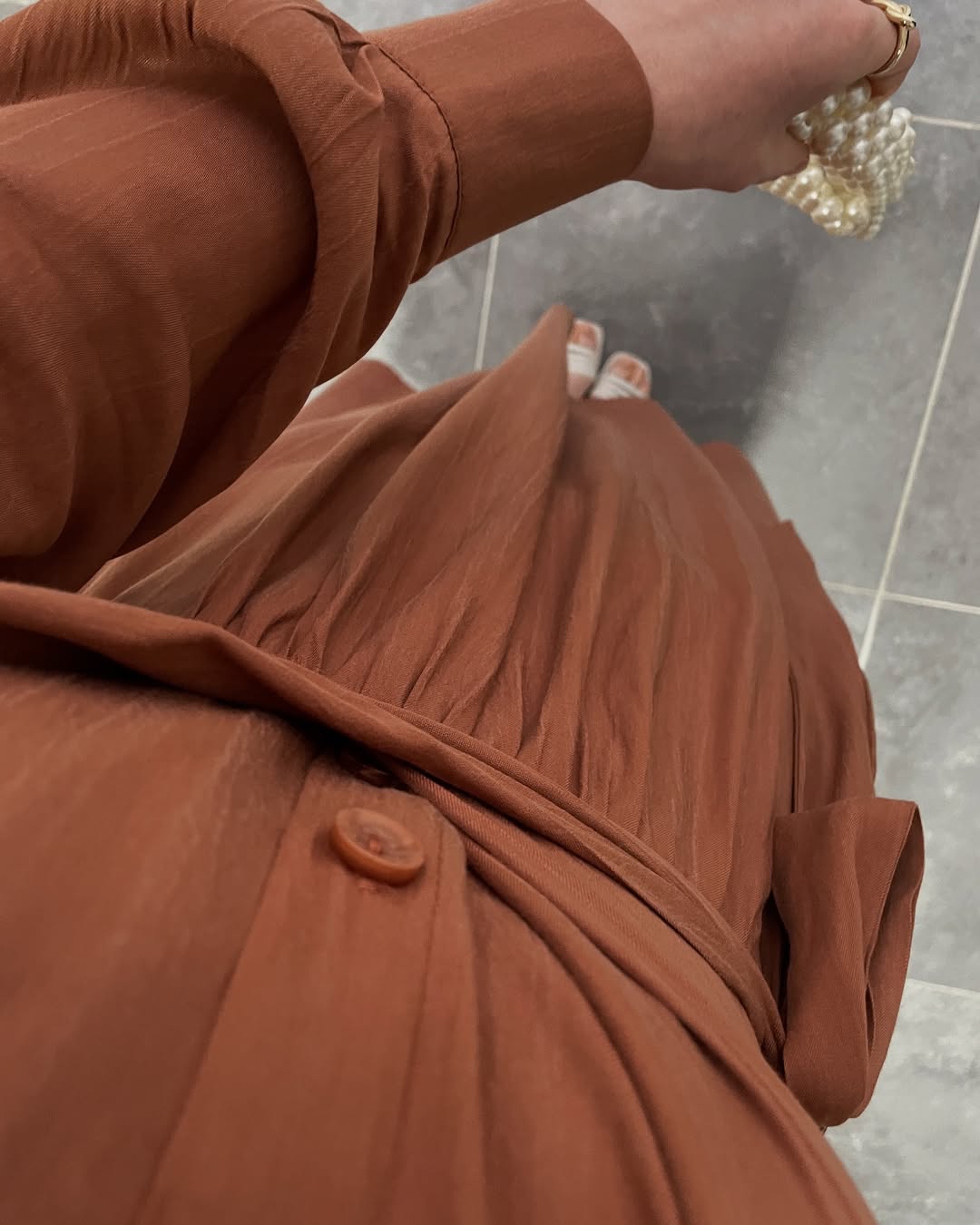 Liva Koton Elbise-Taba