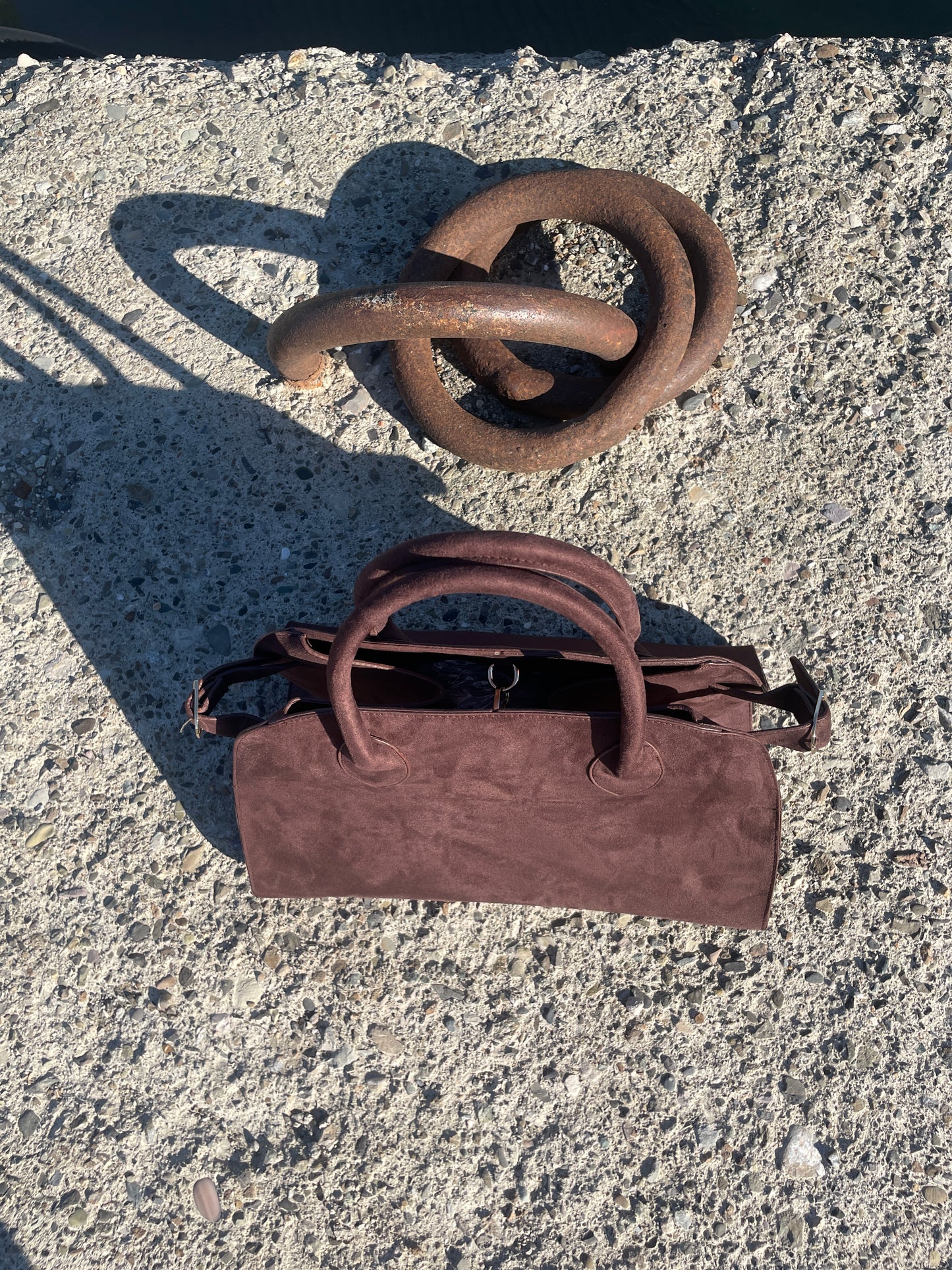 Büyük Boy Viral Süet Çanta Acı Kahve