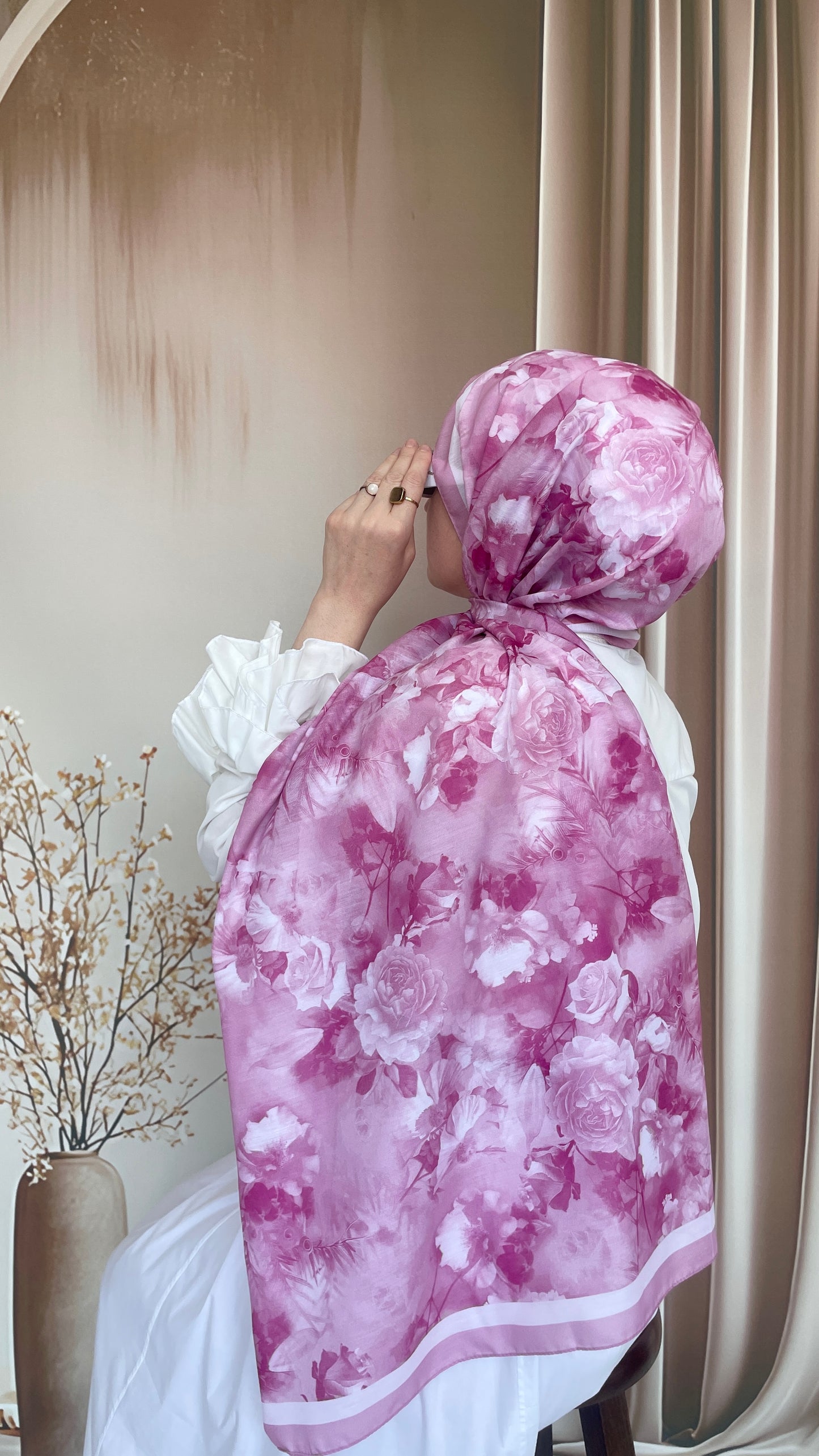 Pamuk Soft Gelincik Şal Pembe