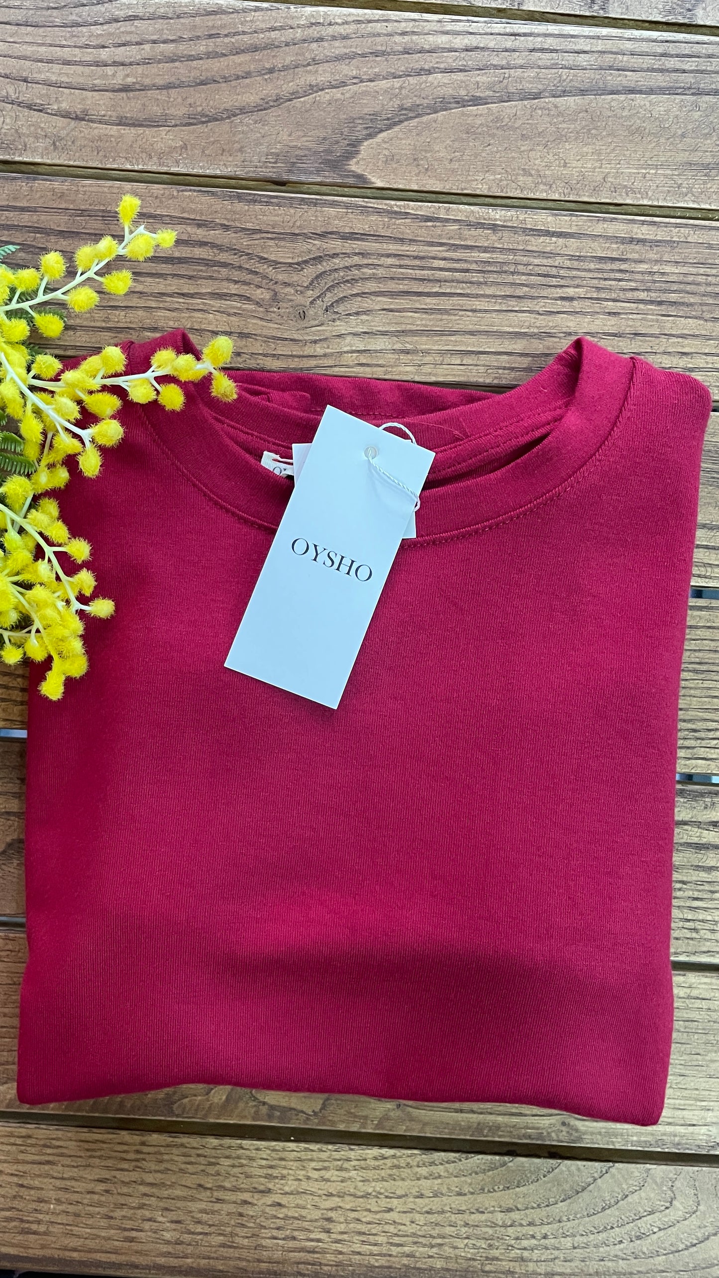 Oysho Parmak Geçirmeli Body Bordo