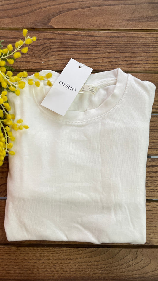 Oysho Parmak Geçirmeli Body Ekru