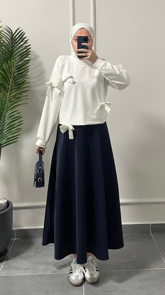 Scuba Kloş Etek-Lacivert