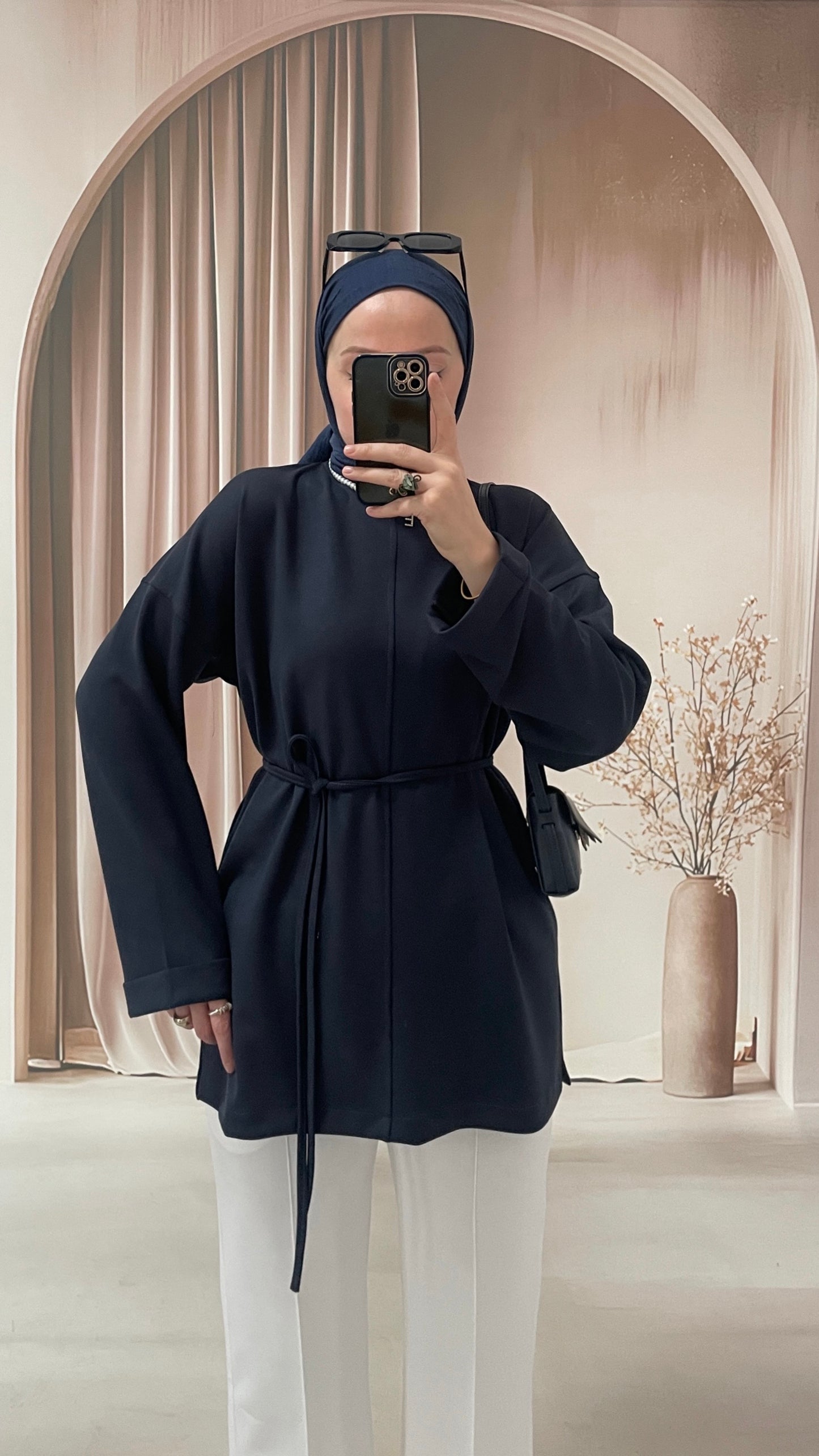 Yırtmaçlı Oysho Sweatshirt Lacivert