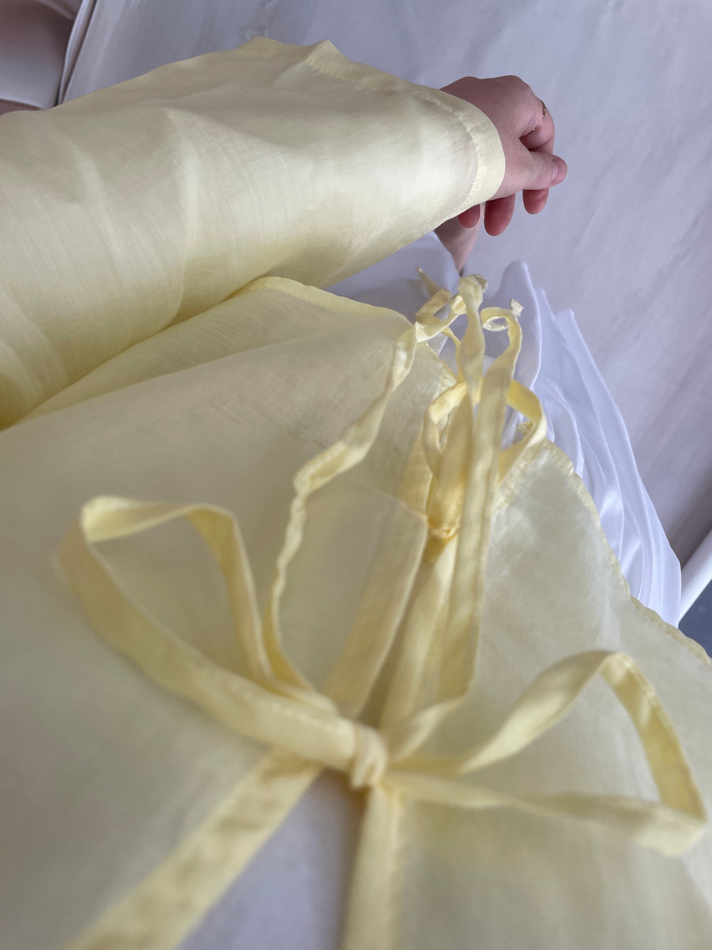 Modal Kumaş Bağcıklı Kimono Sarı