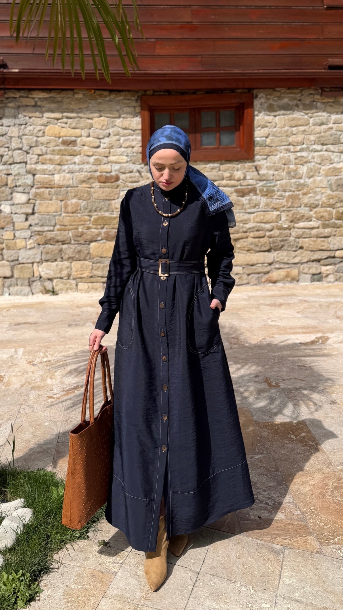 Tam Boy Trençkot Lacivert