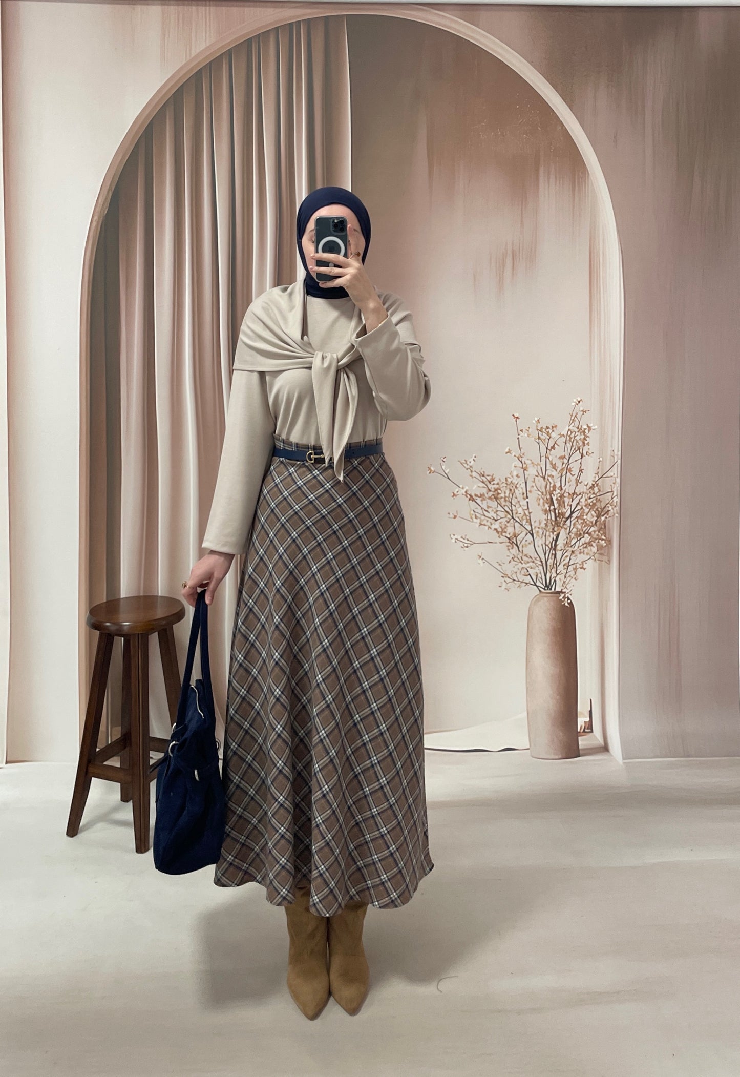 Pelerin Tasarım Sweatshirt Bej